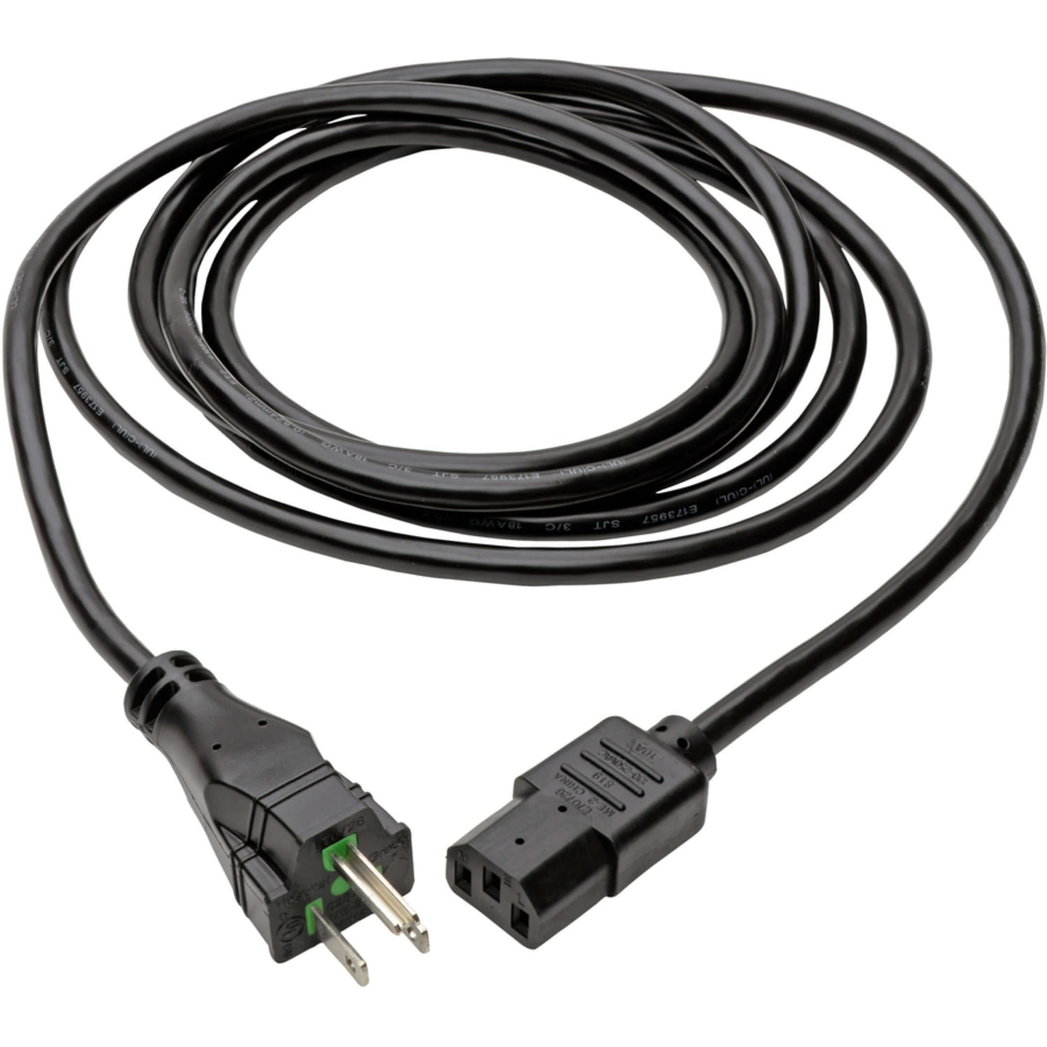 Tripp Lite Hospital Medical Power Cord 10A 18AWG 5-15P IEC-320-C13 15ft 15ft, P006015HG10 - Image 3