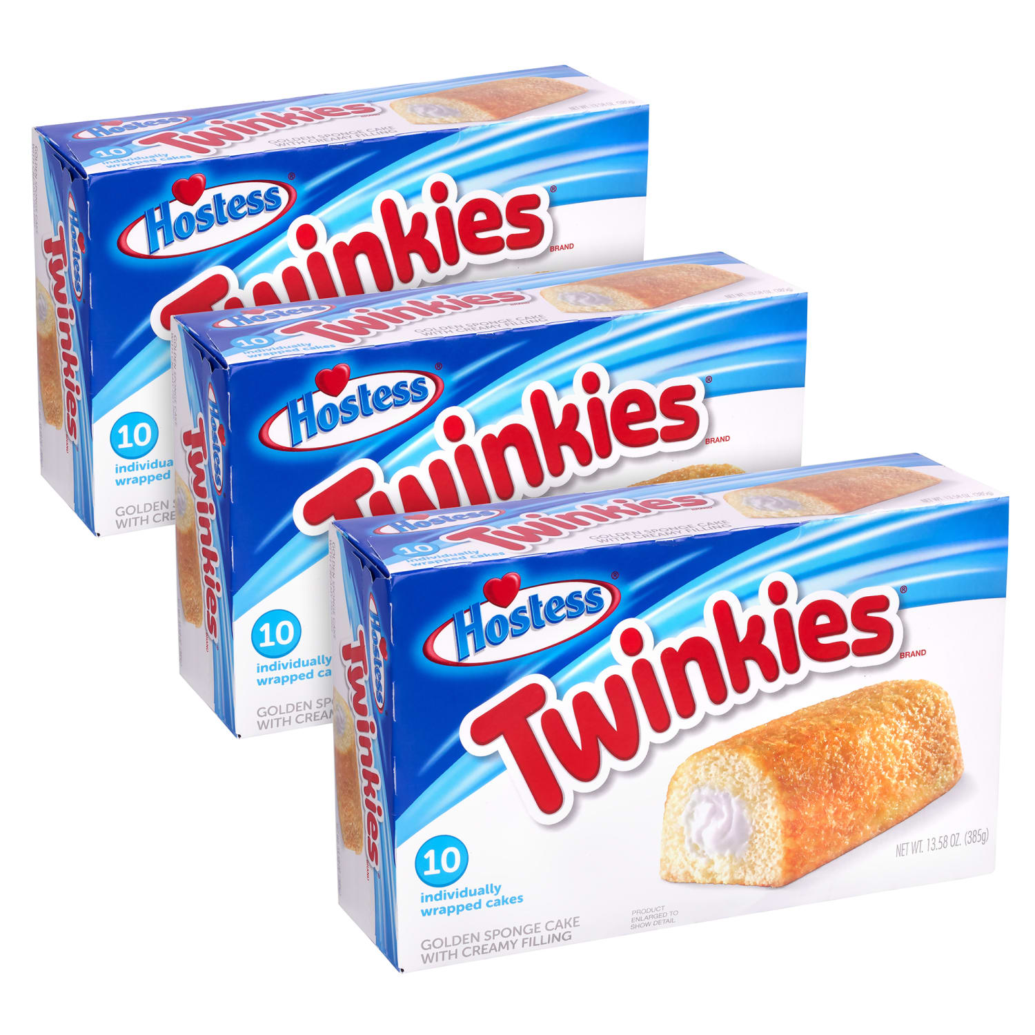 Hostess Twinkie Multipack, 13.58 oz, 10 Twinkies Per Pack, Set Of 3 Packs
