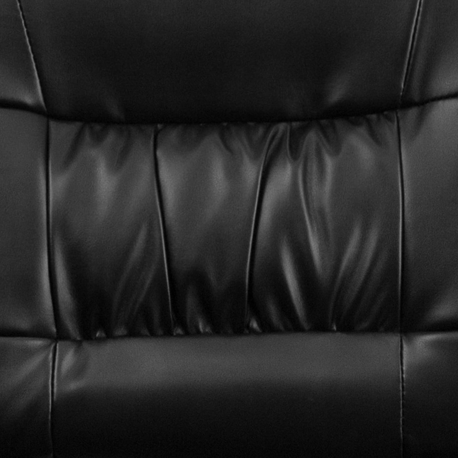 Flash Furniture LeatherSoft Executive Side Reception Chair with Powder Coated Frame, Black/Black - Image 13
