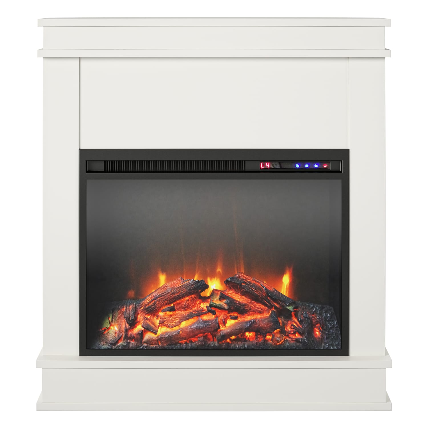 Ameriwood Home Mateo Fireplace With Mantel, 32-7/8inH x 29-3/4inW x 7-3/4inD, White - Image 6