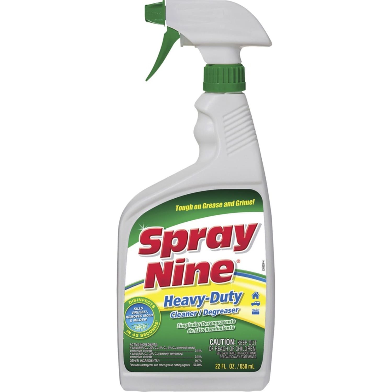 Permatex Heavy-Duty Cleaner/Degreaser w/Disinfectant - Spray - 22 fl oz (0.7 quart)Bottle - 6 / Bundle - Clear - Image 3