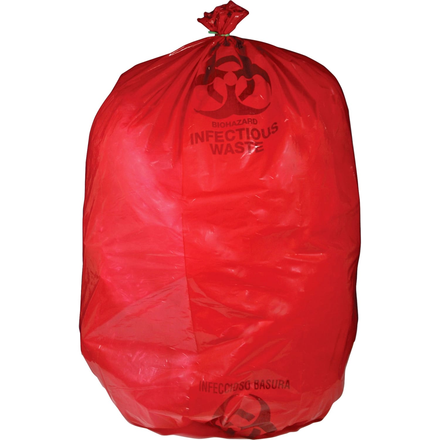 Unimed Red Biohazard Waste Bags, 30-33 Gallons, Box Of 50 - Image 3
