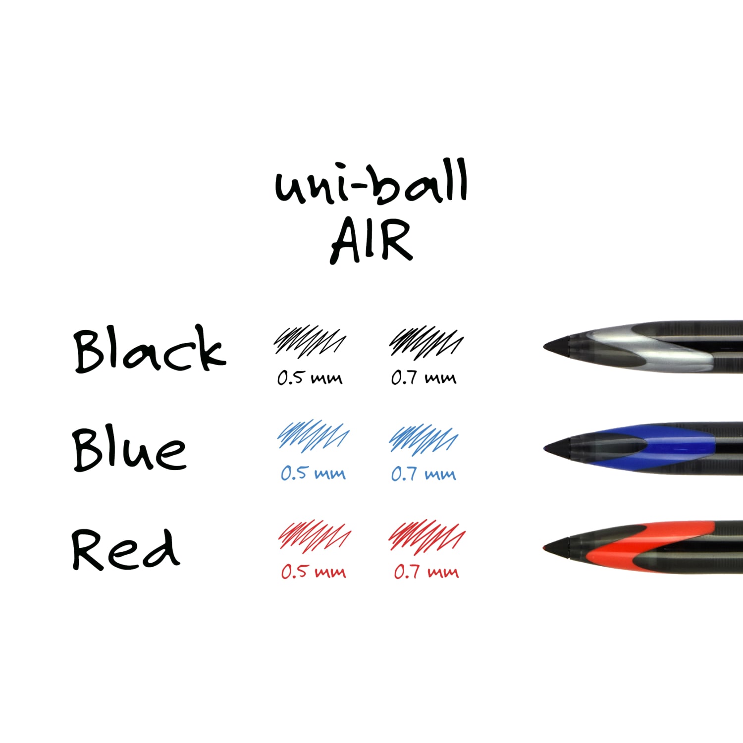 uni-ball AIR Rollerball Pen, Medium Point, 0.7 mm, Black Barrel, Black Ink, Pack Of 12 - Image 5