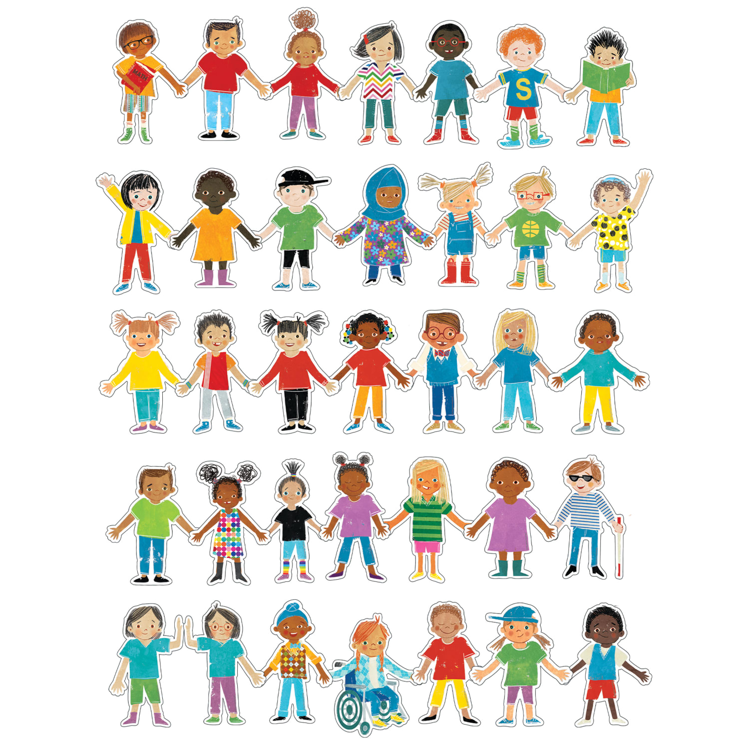 Carson Dellosa Education Cut-Outs, All Are Welcome Kids, 36 Cut-Outs Per Pack, Set Of 3 Packs - Image 3