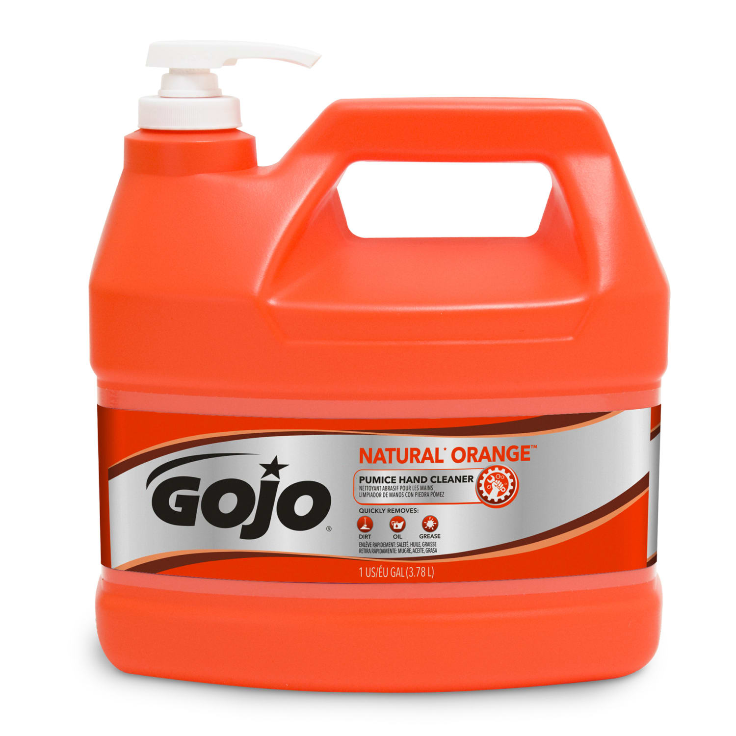 GOJO Natural Orange Pumice Heavy-Duty Lotion Hand Soap Cleaner, Citrus Scent, 128 Oz, Carton Of 4 Bottles - Image 3