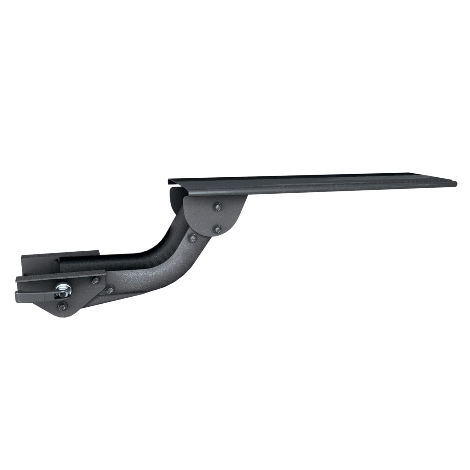 Fellowes Solution 2CC Adjustable Keyboard Platform Combo For Diagonal Corner Worksurfaces, 2-1/2inH x 25inW x 10-1/2inD, Gel Palm Rest, Mousepad, Black - Image 4