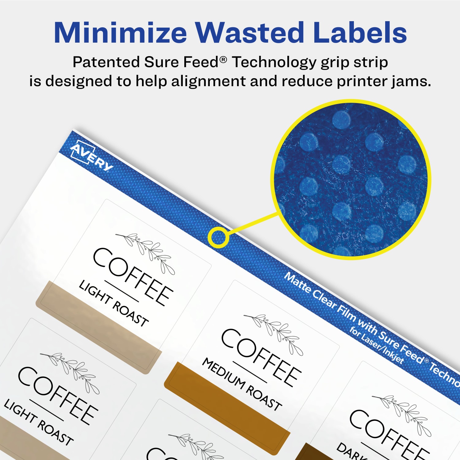 Avery Permanent Labels With Sure Feed, 94106-CMF10, Square, 1-1/2in x 1-1/2in, Matte Clear, Pack Of 200 - Image 5