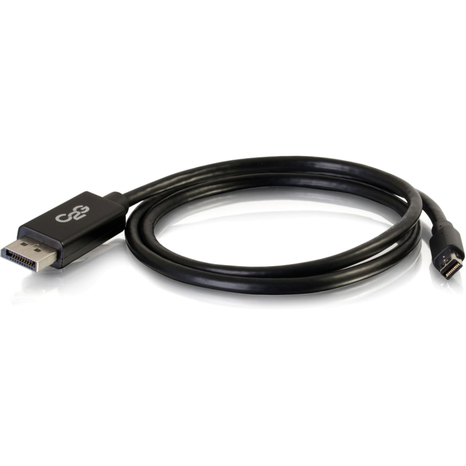 C2G Mini DisplayPort to DisplayPort Adapter Cable - 6ft, 4K 30Hz, Black - DisplayPort/Mini DisplayPort  - 54301 - Image 4