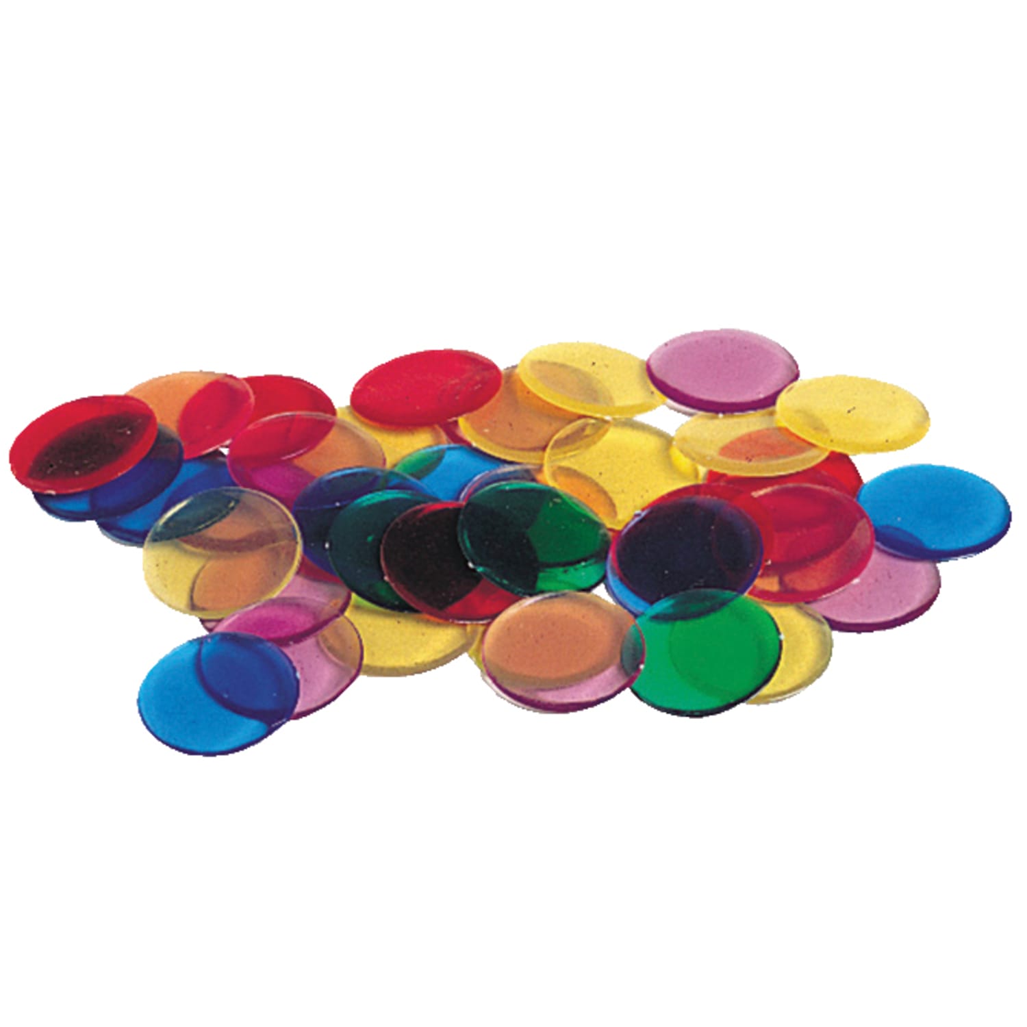 Learning Resources Transparent Counting Chips, 3/4in, Assorted Colors, Set Of 250
