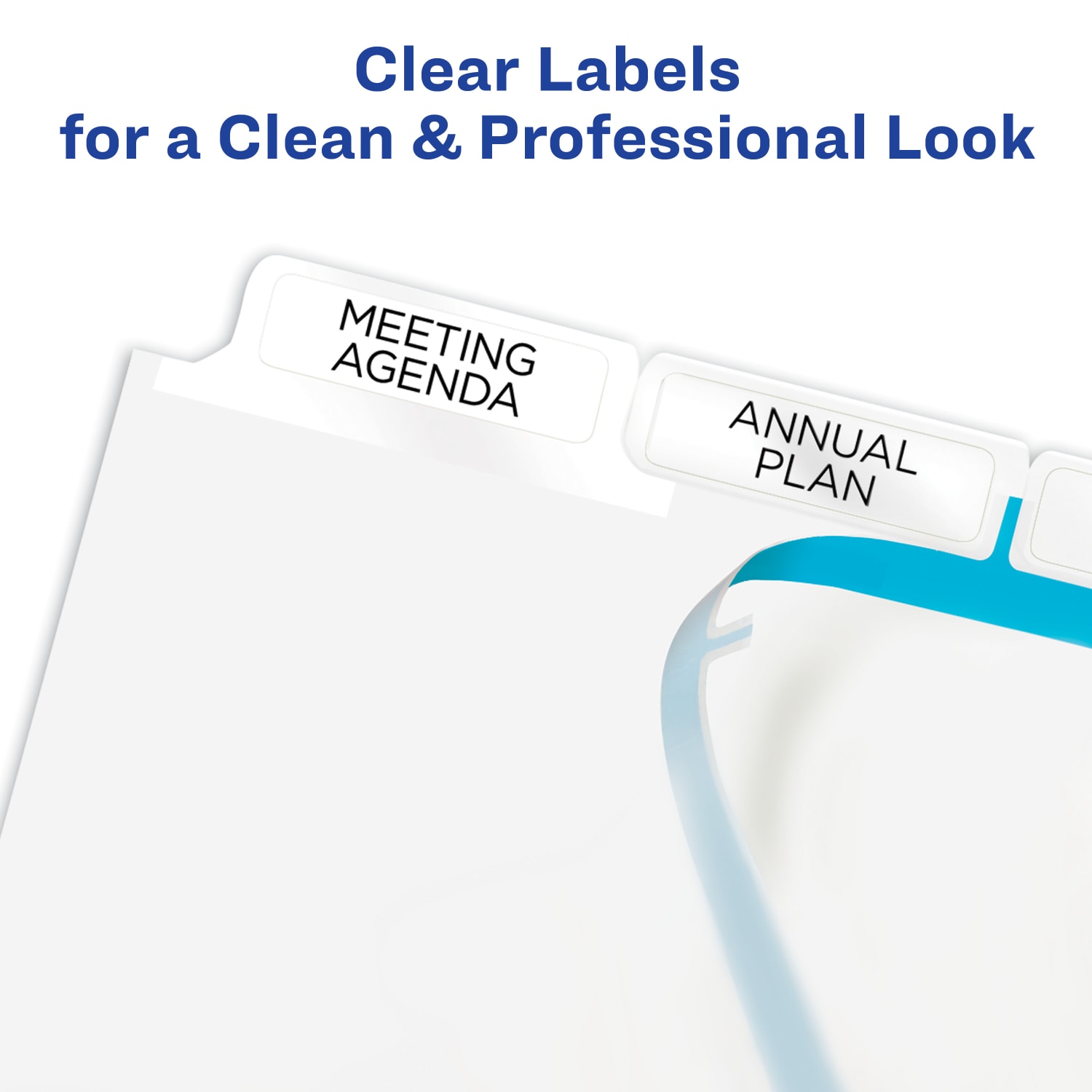 Avery Big Tab Print & Apply Clear Label Dividers with Index Maker Easy Apply Printable Label Strip, 5-Tab, White, Pack of 5 Sets - Image 4