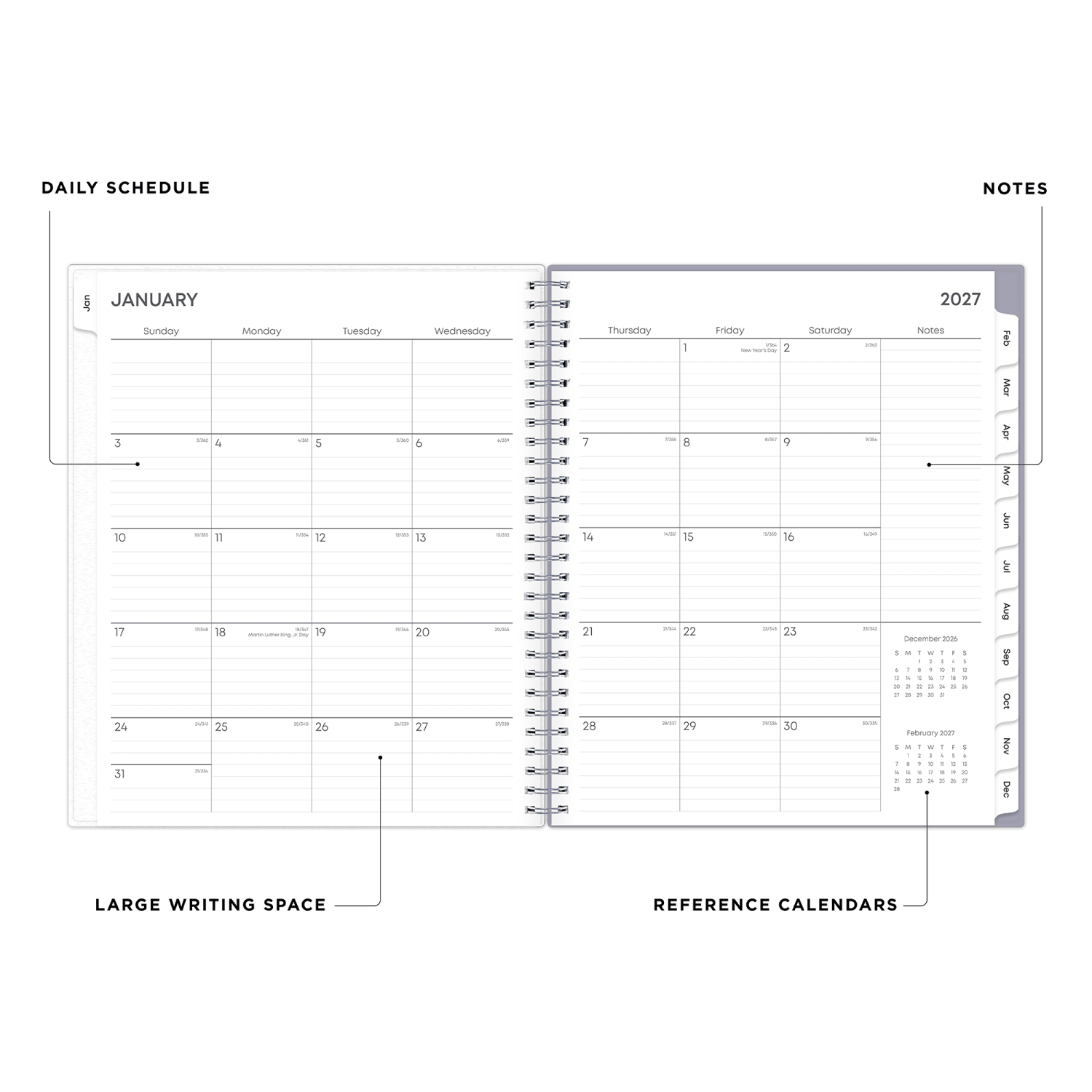 2027 Blue Sky Rue Du Flore Monthly Planning Calendar, 8x10, 0%, Frosted PP, Jan-Dec, RY27 - Image 3