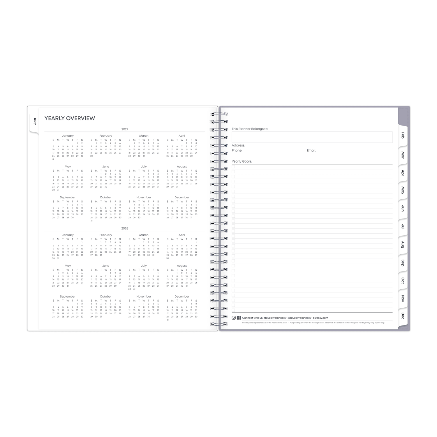 2027 Blue Sky Rue Du Flore Monthly Planning Calendar, 8x10, 0%, Frosted PP, Jan-Dec, RY27 - Image 4