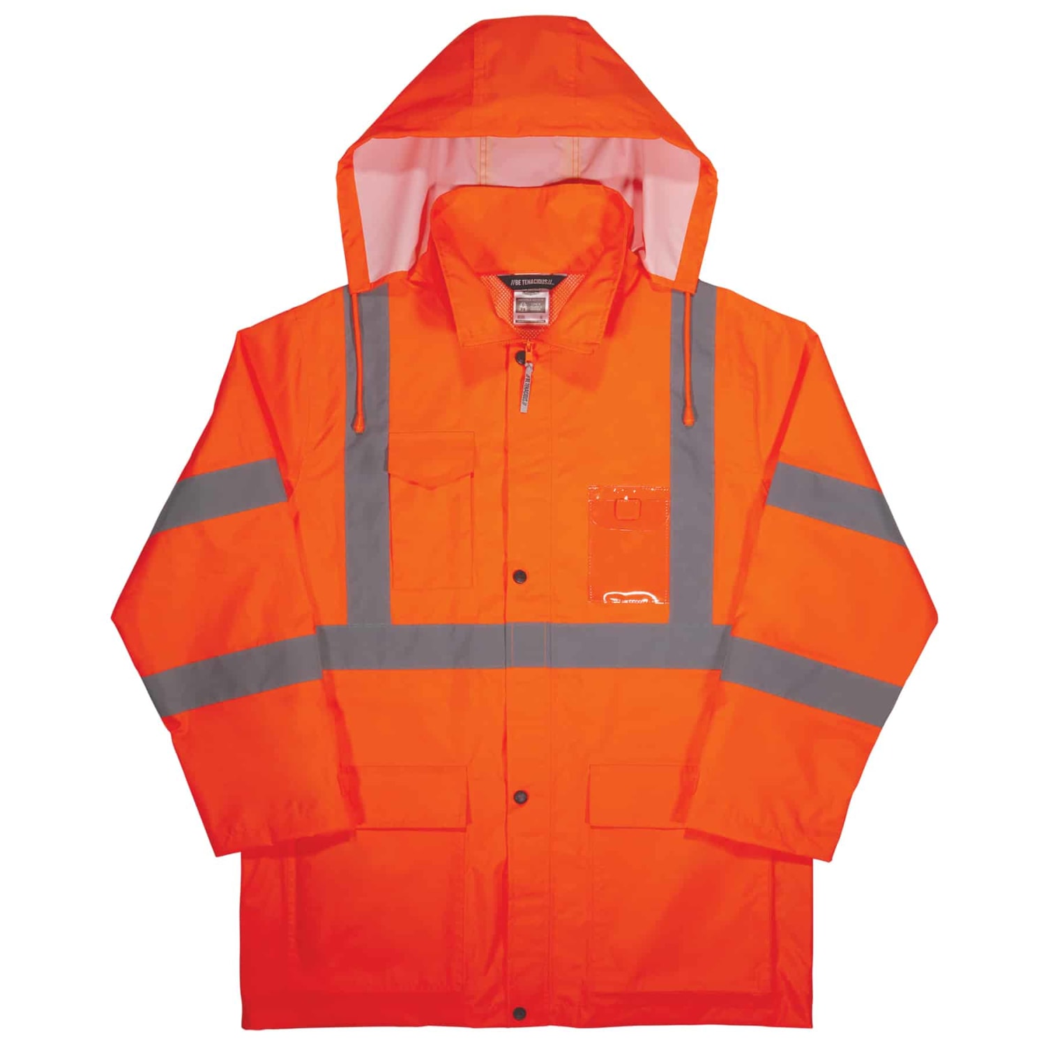 Ergodyne GloWear 8366 Lightweight Type R Class 3 High-Visibility Rain Jacket, Small, Orange