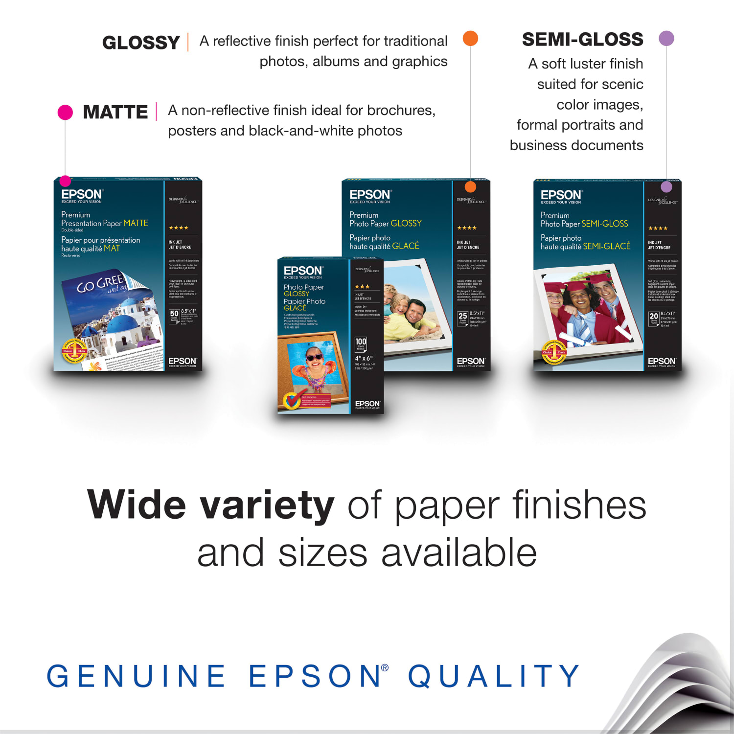 Epson Presentation Paper, Matte White, Ledger (11in x 17in), 100 Sheets Per Pack, 27 Lb, 90 Brightness - Image 3