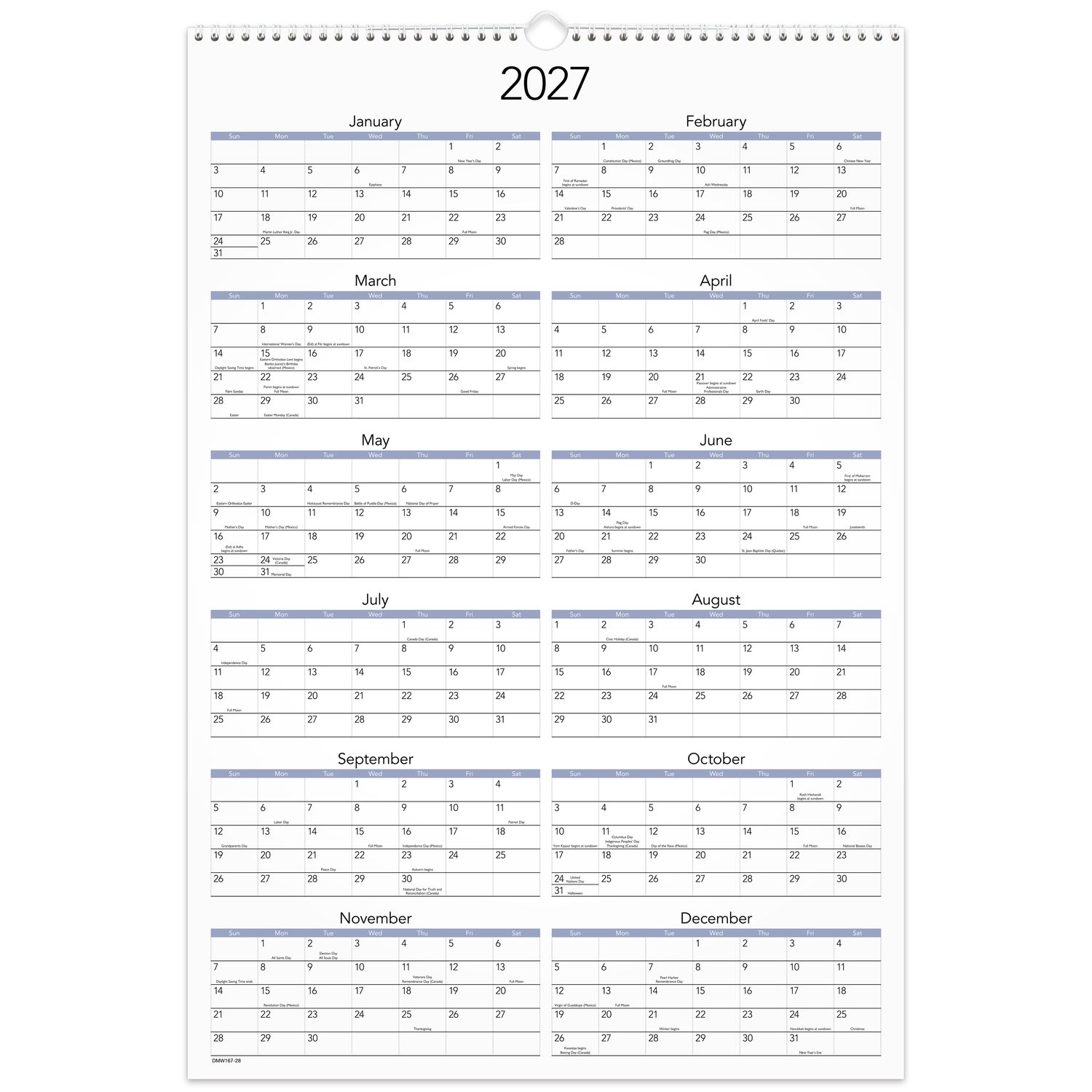 AT-A-GLANCE 2027 Puppies Monthly Wall Calendar, Large, 15 1/2in x 22 3/4in - Image 6
