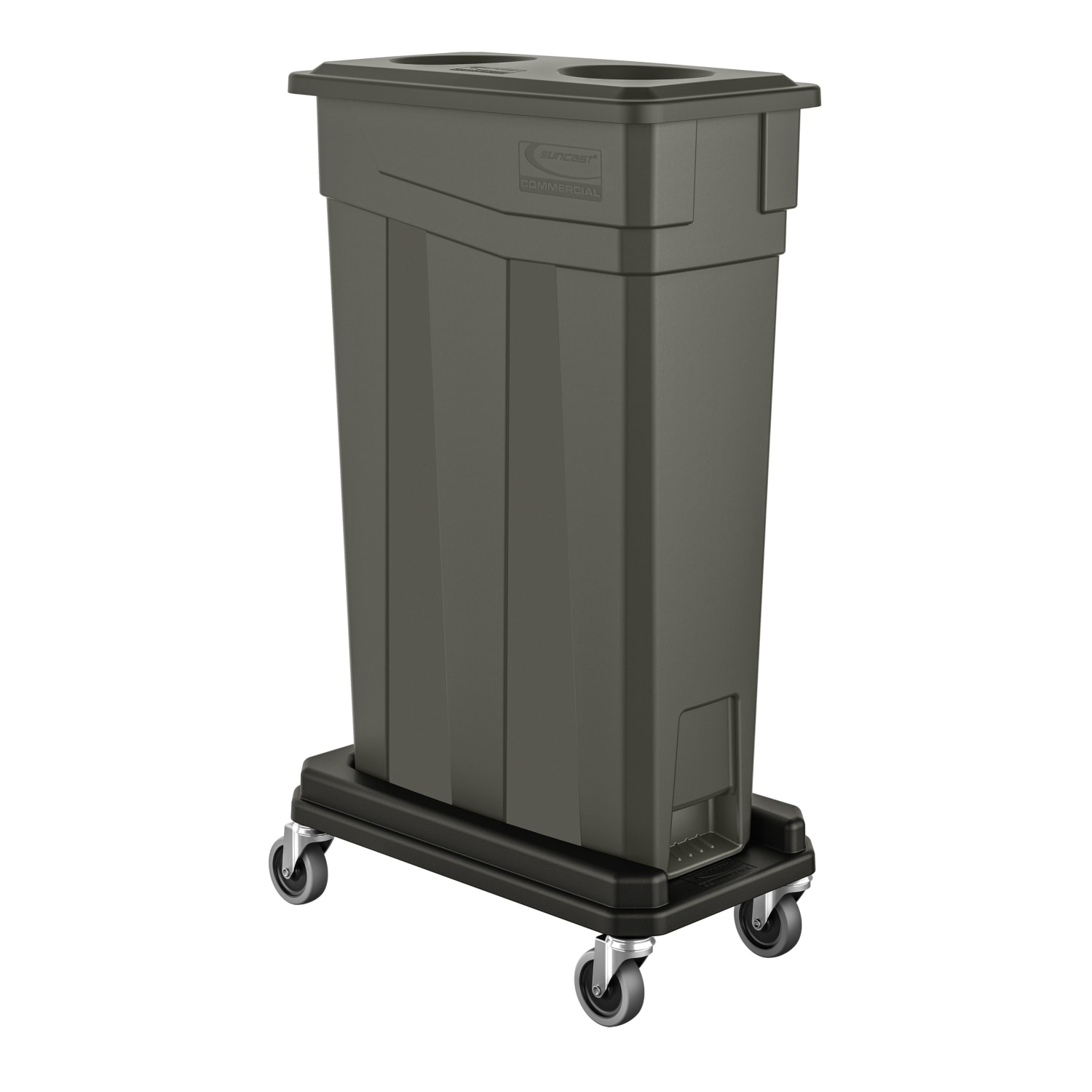 Suncast Commercial Slim Trash Can Dolly, 6-3/16inH x 11-7/8inW x 20-3/4inD, Black - Image 5
