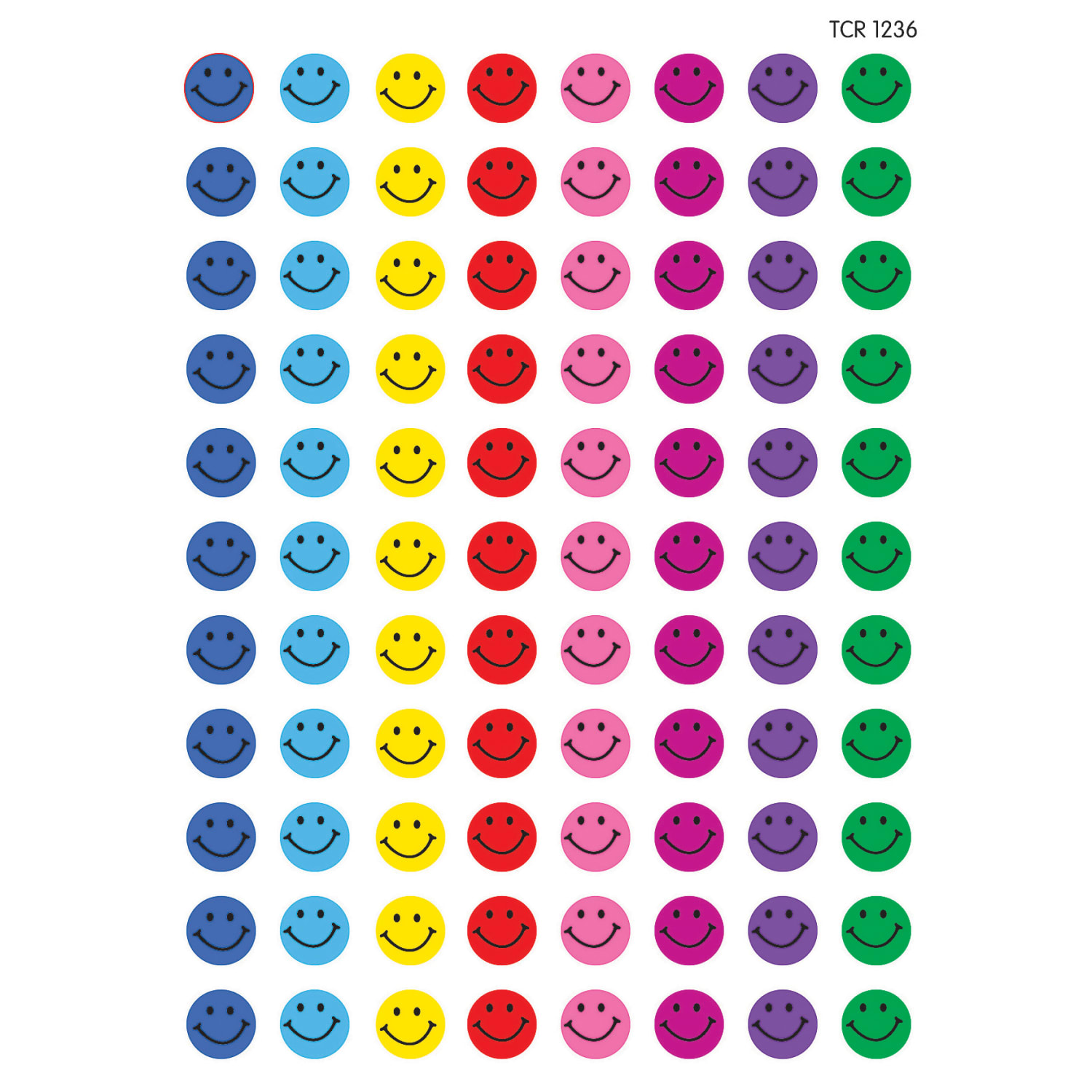 Teacher Created Resources Mini Stickers, Happy Faces, 528 Stickers Per Pack, Set Of 12 Packs - Image 3