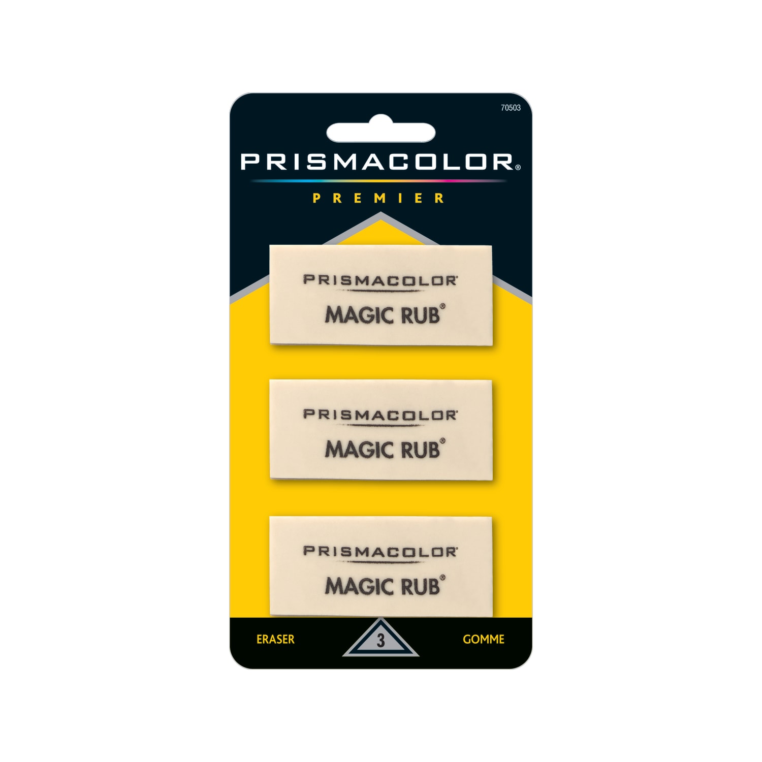 Prismacolor Magic Rub Vinyl Erasers, Beige, Pack Of 3