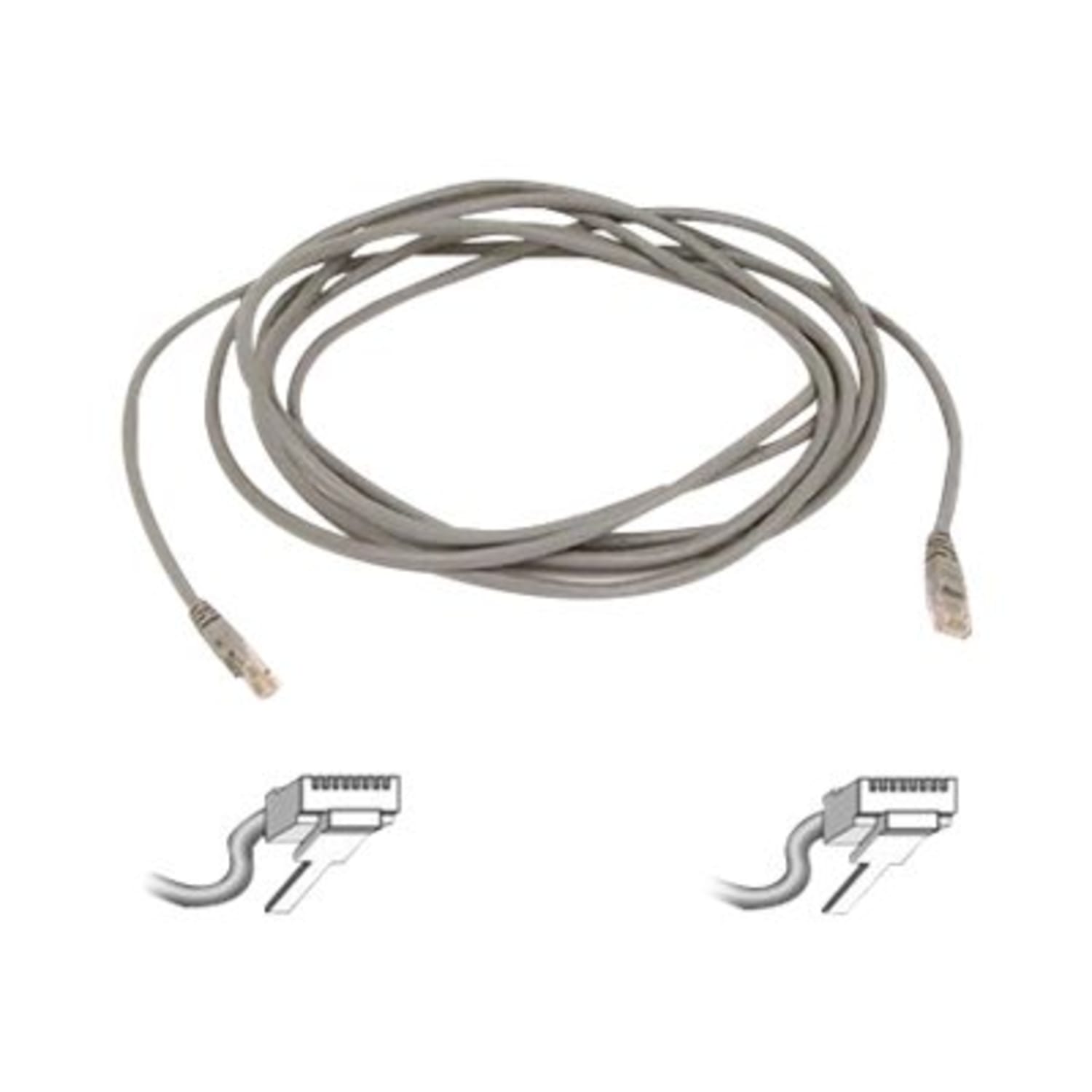 Belkin - Patch cable - RJ-45 (M) to RJ-45 (M) - 10 ft - UTP - CAT 5e - molded - gray -  - A3L79110M