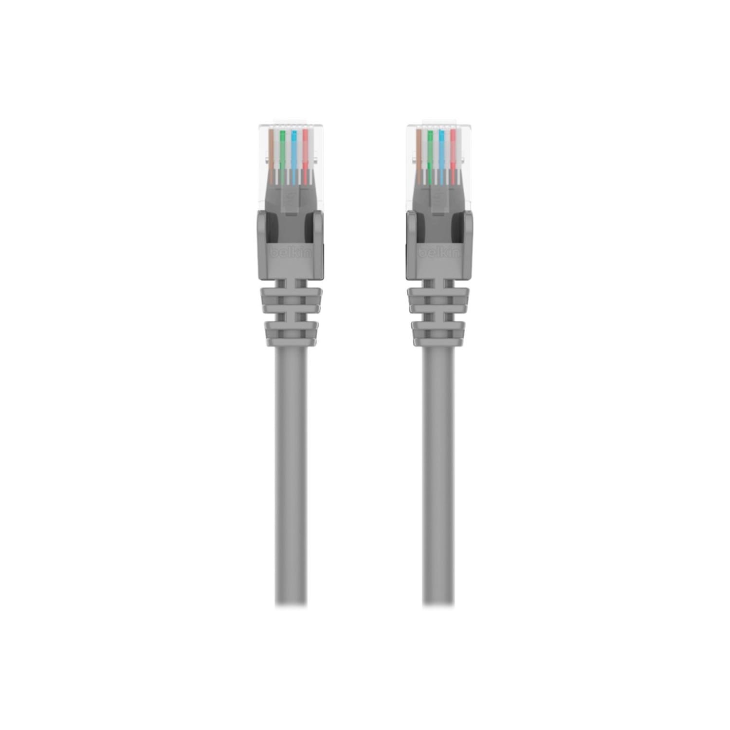 Belkin Cat5e Patch Cable - RJ-45 Male Network - RJ-45 Male Network - 5ft - Gray