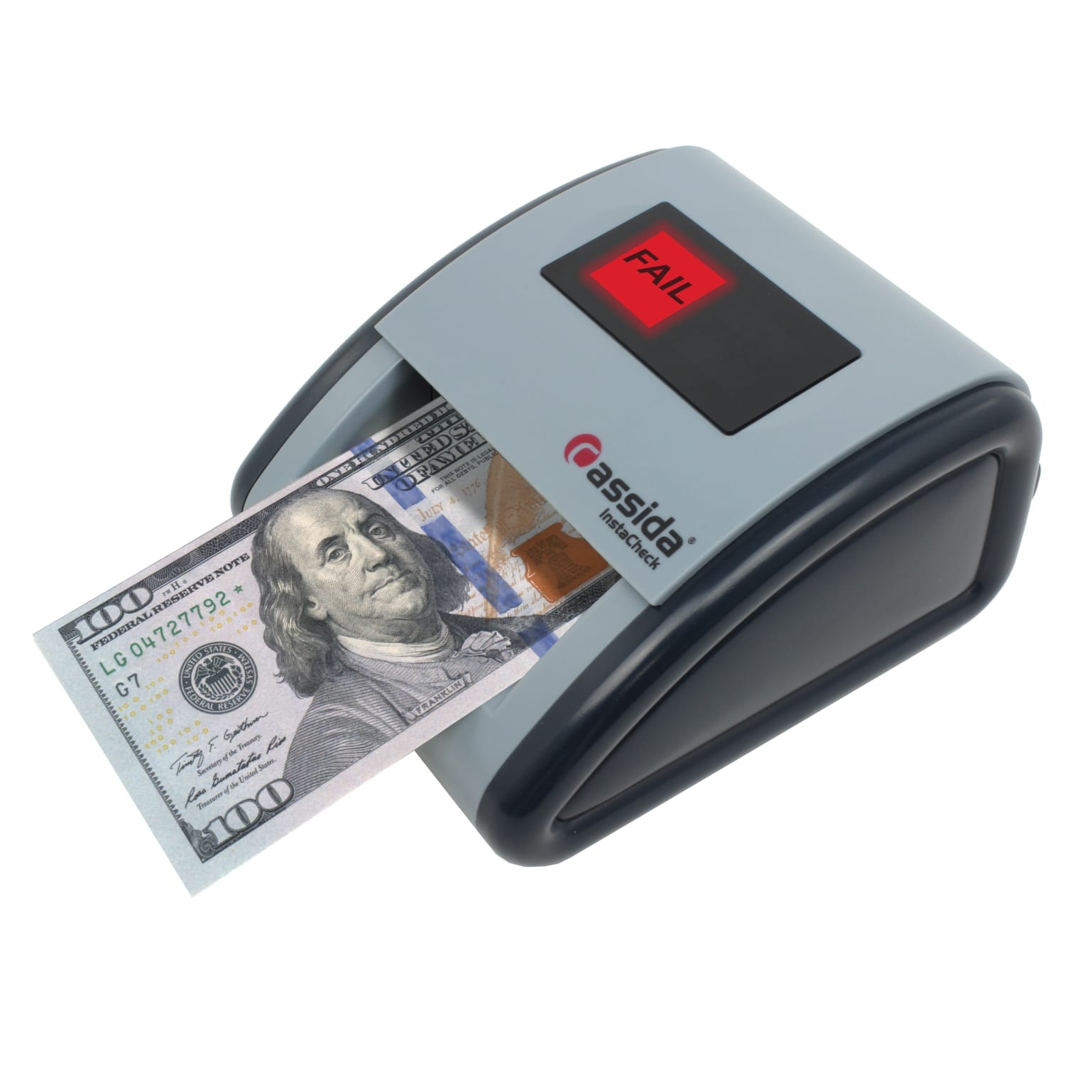 Cassida InstaCheck Counterfeit Bill Detector, 2-13/16inH x 4-1/4inW x 5-1/8inD, Gray - Image 4