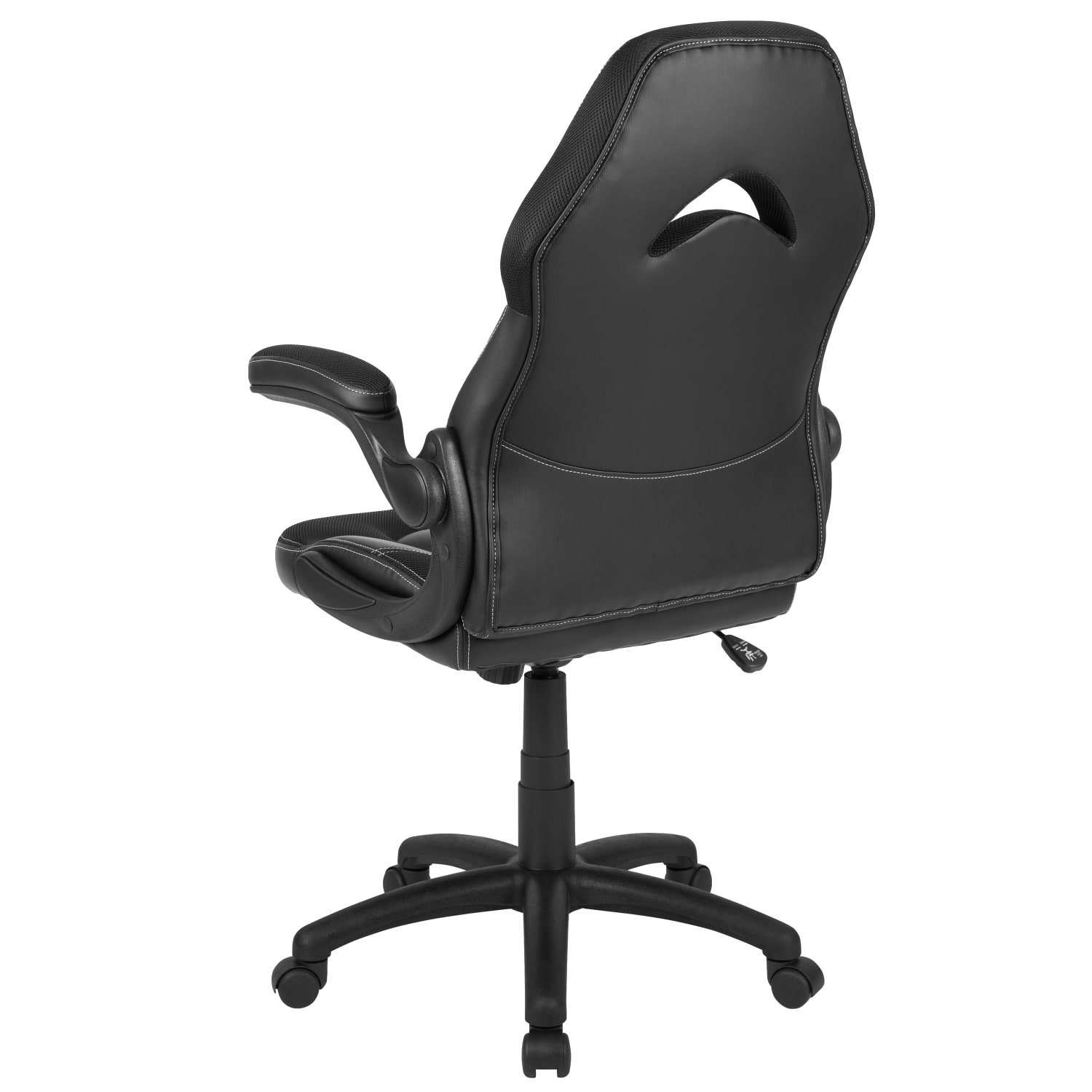 Flash Furniture X10 Ergonomic LeatherSoft Faux Leather High Back Racing Gaming Chair With Flip Up Arms Black PopularChairscom
