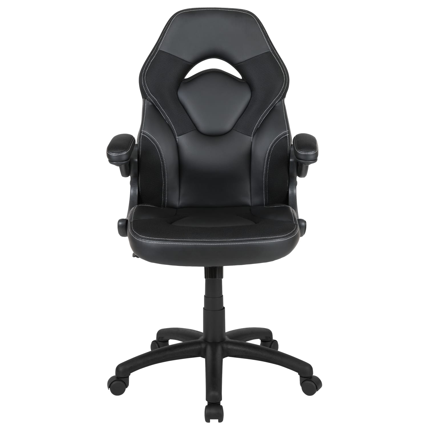 Flash Furniture X10 Ergonomic LeatherSoft Faux Leather High Back Racing Gaming Chair With Flip Up Arms Black PopularChairscom
