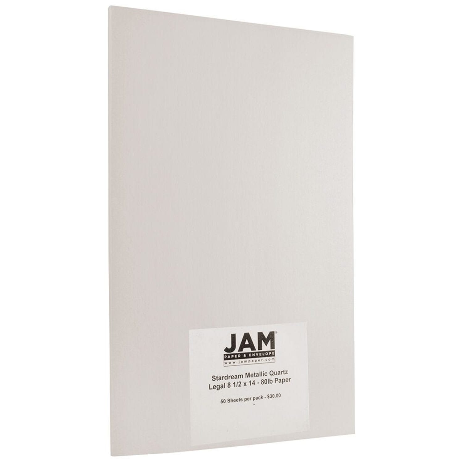 JAM Paper Legal Paper, Quartz Stardream Metallic, Legal (8.5in x 14in), 50 Sheets Per Pack, 32 Lb - Image 3