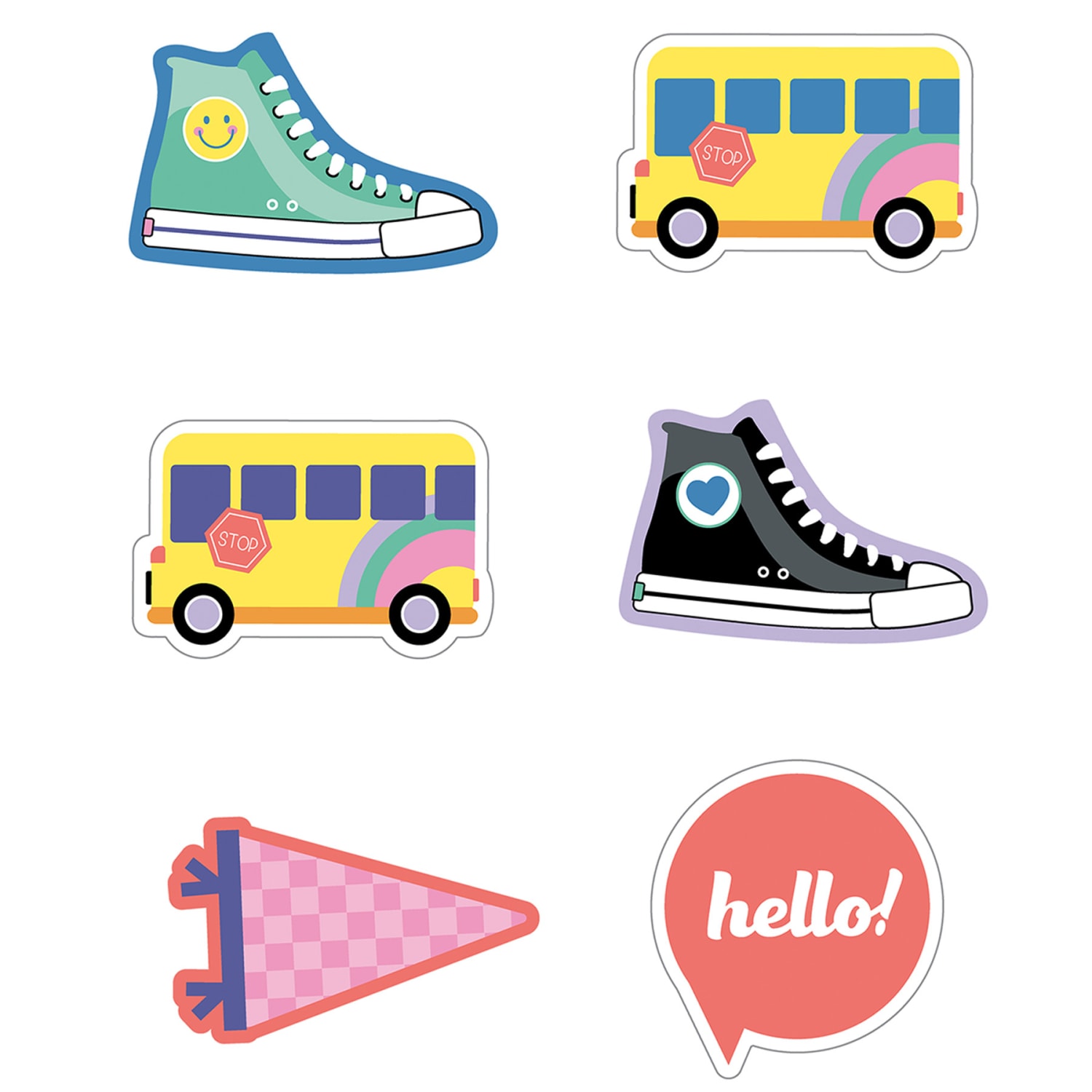 Carson Dellosa Education Cut-Outs, We Stick Together Hello School, 36 Cut-Outs Per Pack, Bundle Of 3 Packs - Image 4