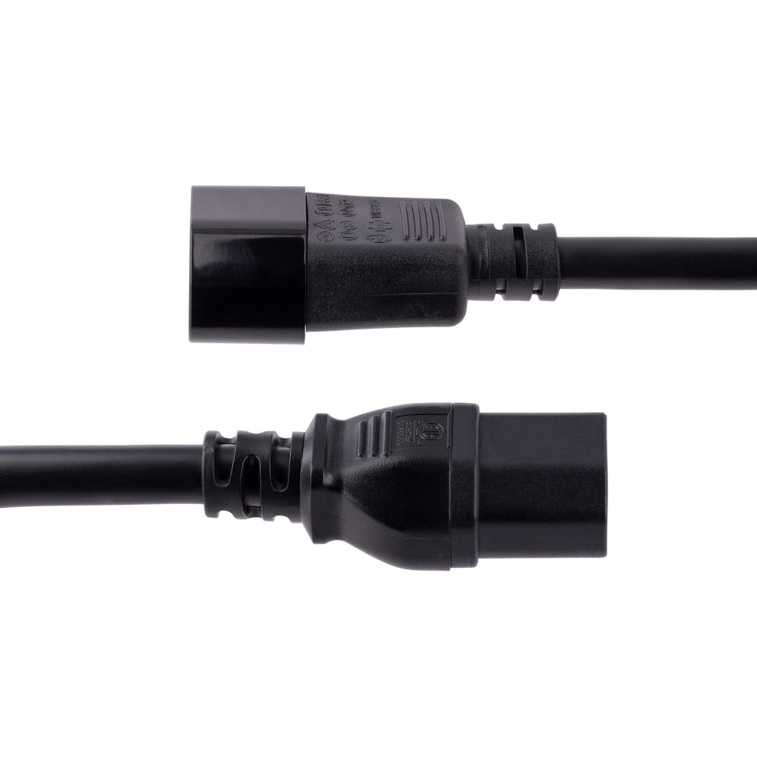 StarTech.com 10ft (3m) Heavy Duty Extension Cord, IEC C14 to IEC C15 Black Extension Cord, 15A 125V, 14AWG, Heavy Gauge Power Cable - Image 4