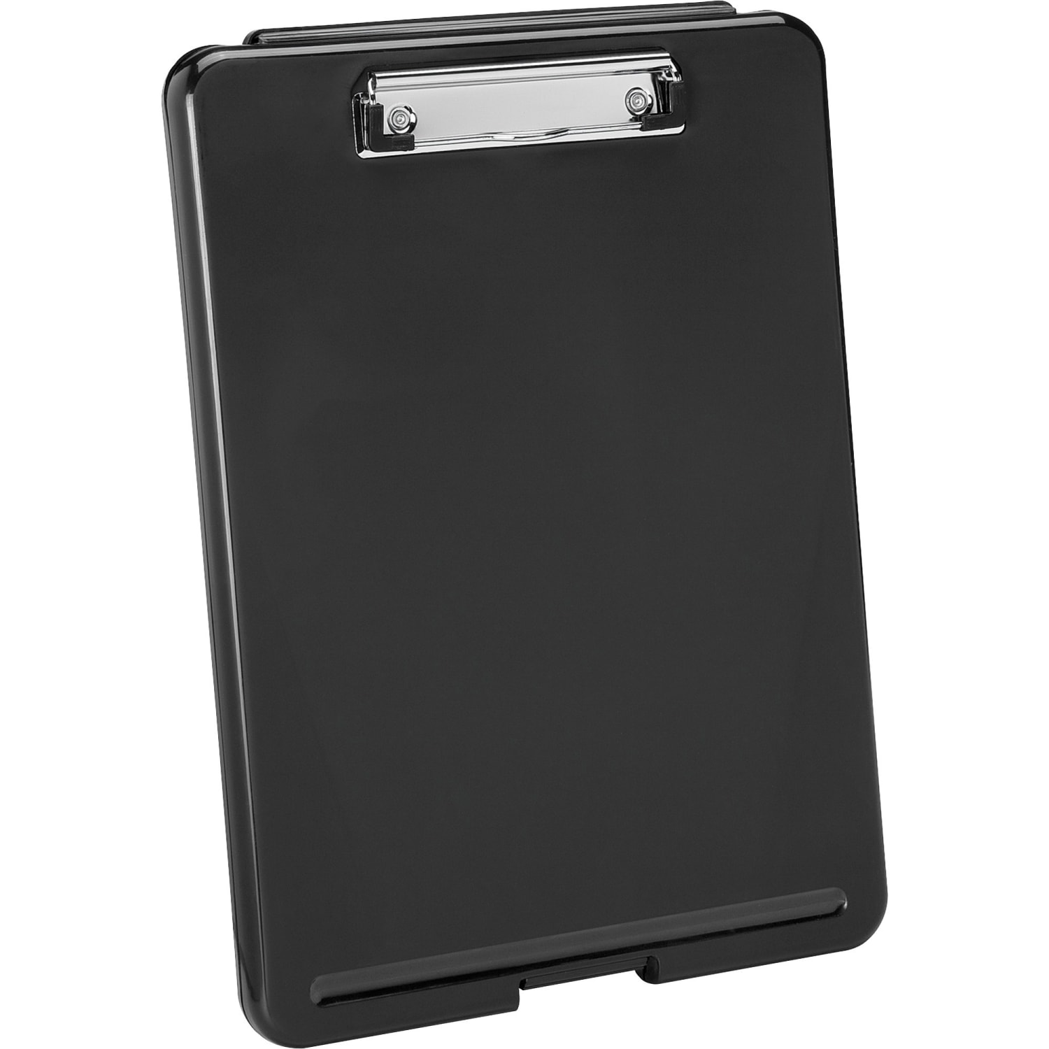 Business Source Plastic Storage Clipboard - Black - 12 / Carton - Image 3