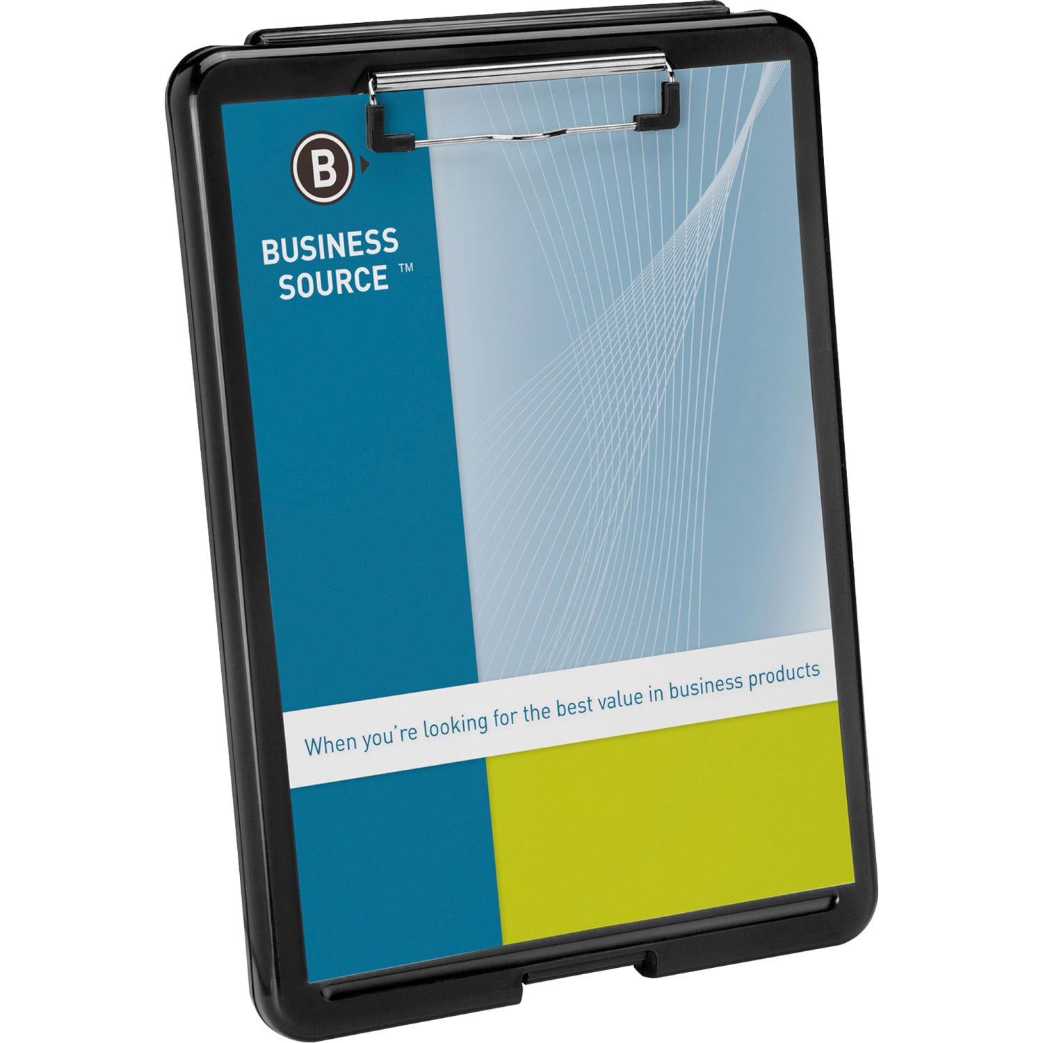 Business Source Plastic Storage Clipboard - Black - 12 / Carton - Image 4