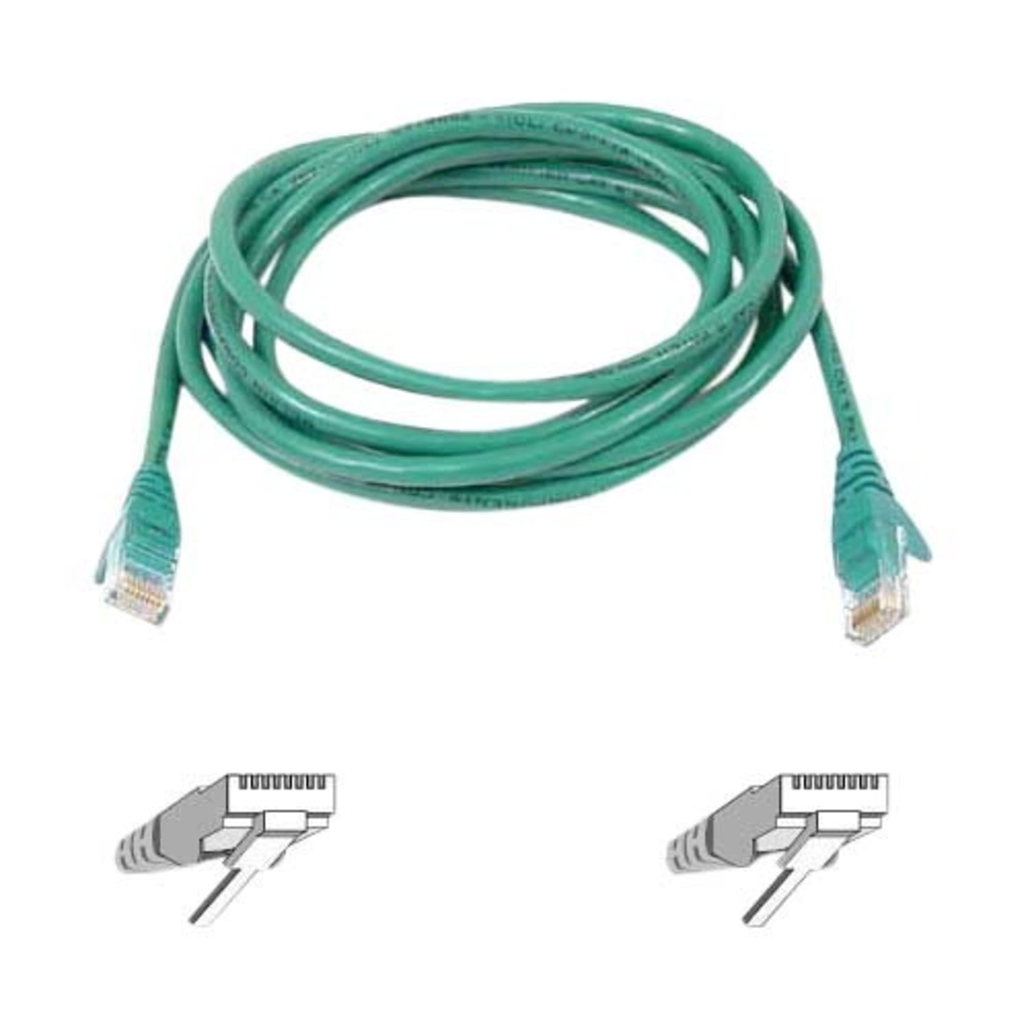 Belkin High Performance Cat6 Cable - RJ-45 Male - RJ-45 Male - 25ft - Green