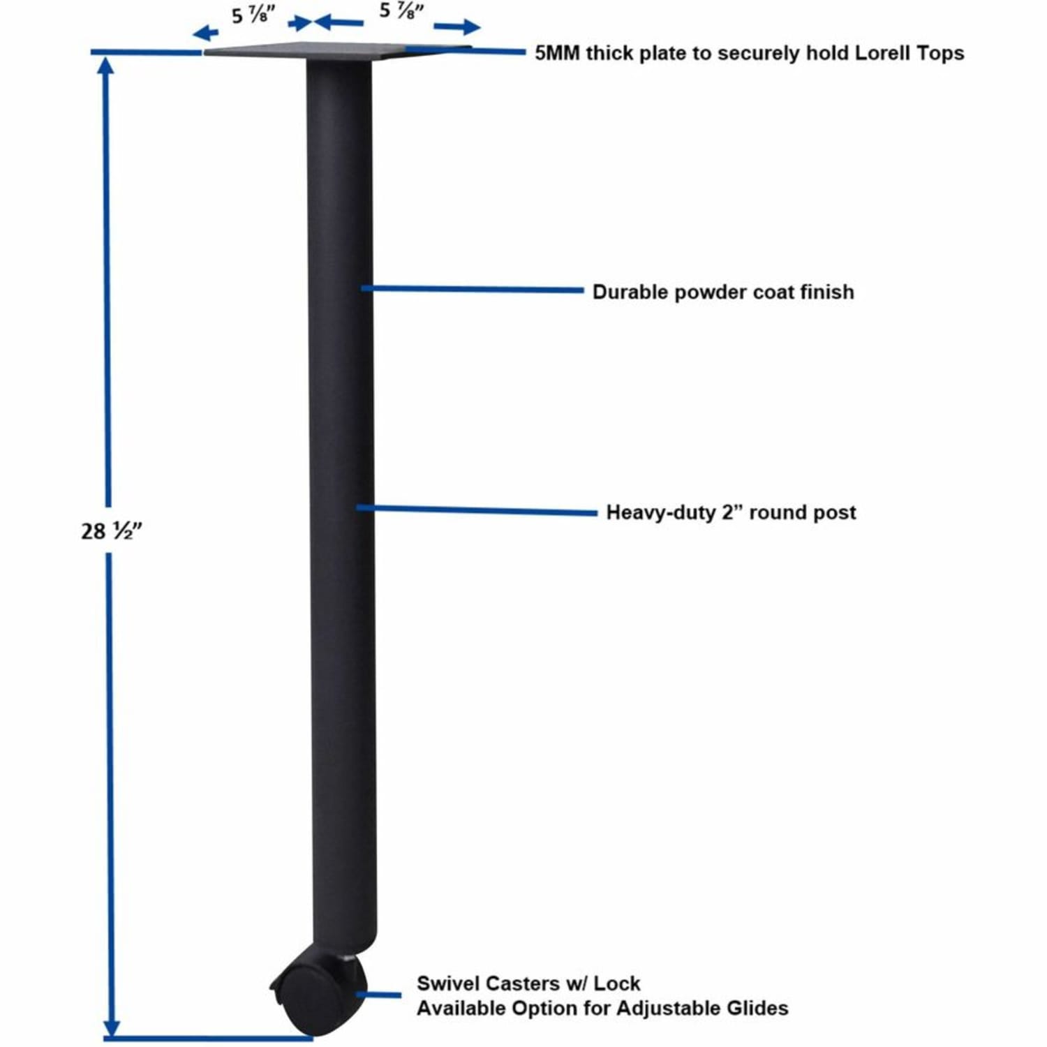 Lorell Invent Training Table Components, 60805 - Image 4