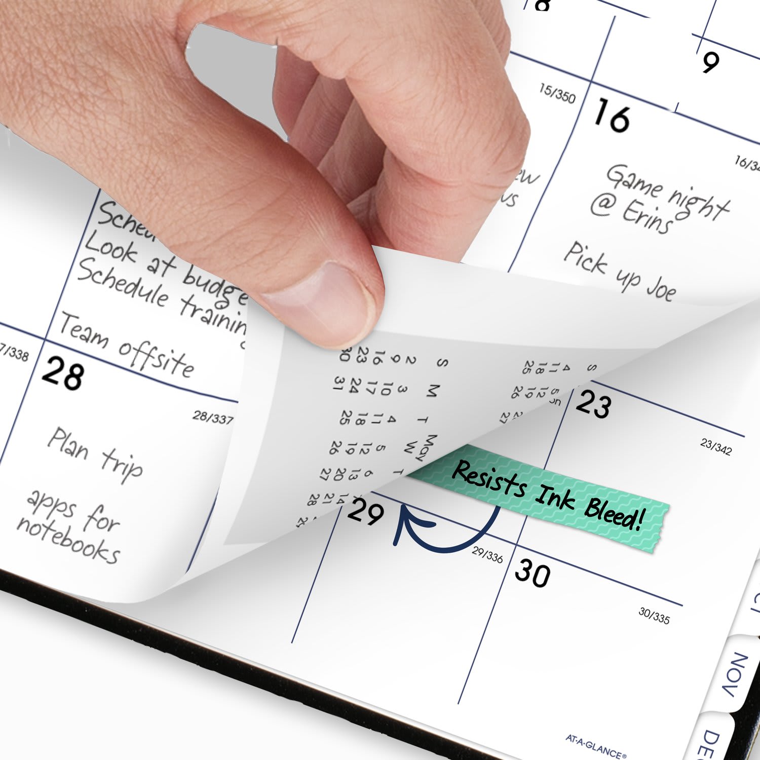 AT-A-GLANCE DayMinder 2027 Monthly Planner, Hardcover, Black, Medium, 7in x 8 1/2in - Image 4