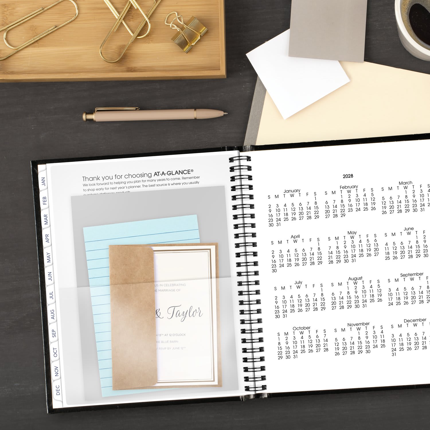AT-A-GLANCE DayMinder 2027 Monthly Planner, Hardcover, Black, Medium, 7in x 8 1/2in - Image 6
