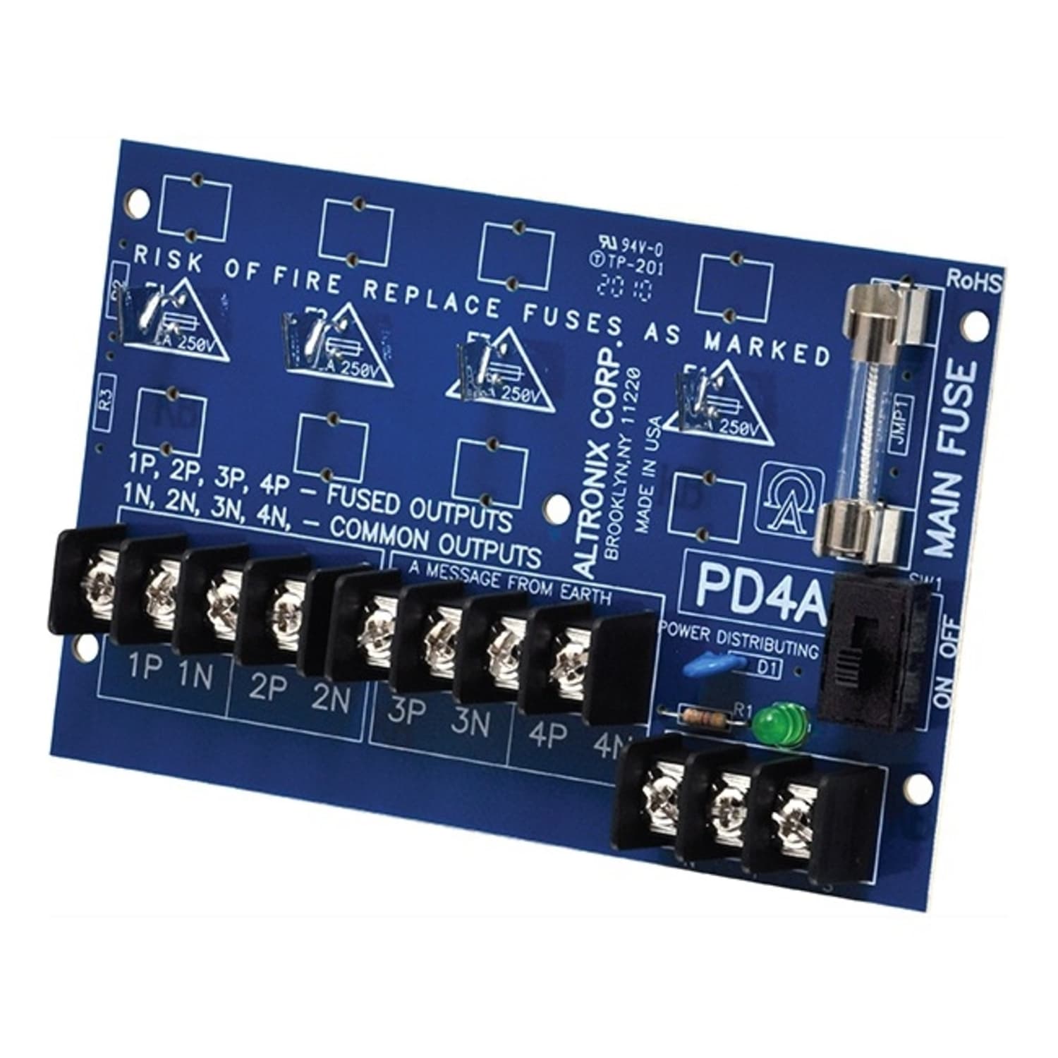 Altronix PD4CB Power Distribution Module - 12 V DC, 24 V DC - Image 3