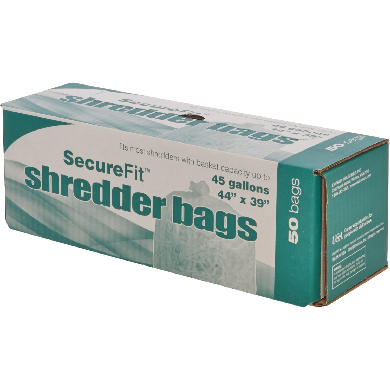 SKILCRAFT Shredder Bags, 44in x 39in, 45 Gallons (1 Roll Of 50) (AbilityOne 8105-01-557-4974) - Image 5