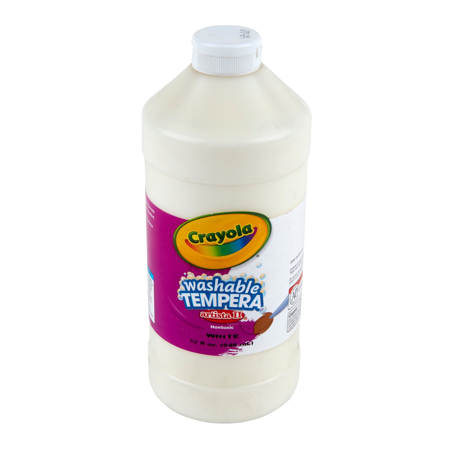 Crayola Artista II Washable Tempera Paint, 32 oz, White, Pack Of 3 - Image 5