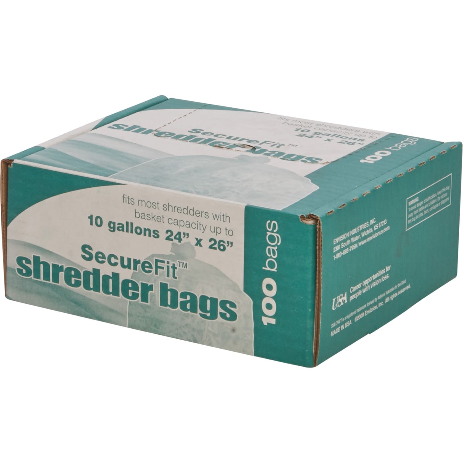 SKILCRAFT Shredder Bags, 24in x 26in, 10 Gallons, Clear, 50 Bags Per Roll, Set Of 2 Rolls, (AbilityOne 8105-01-557-4975) - Image 4