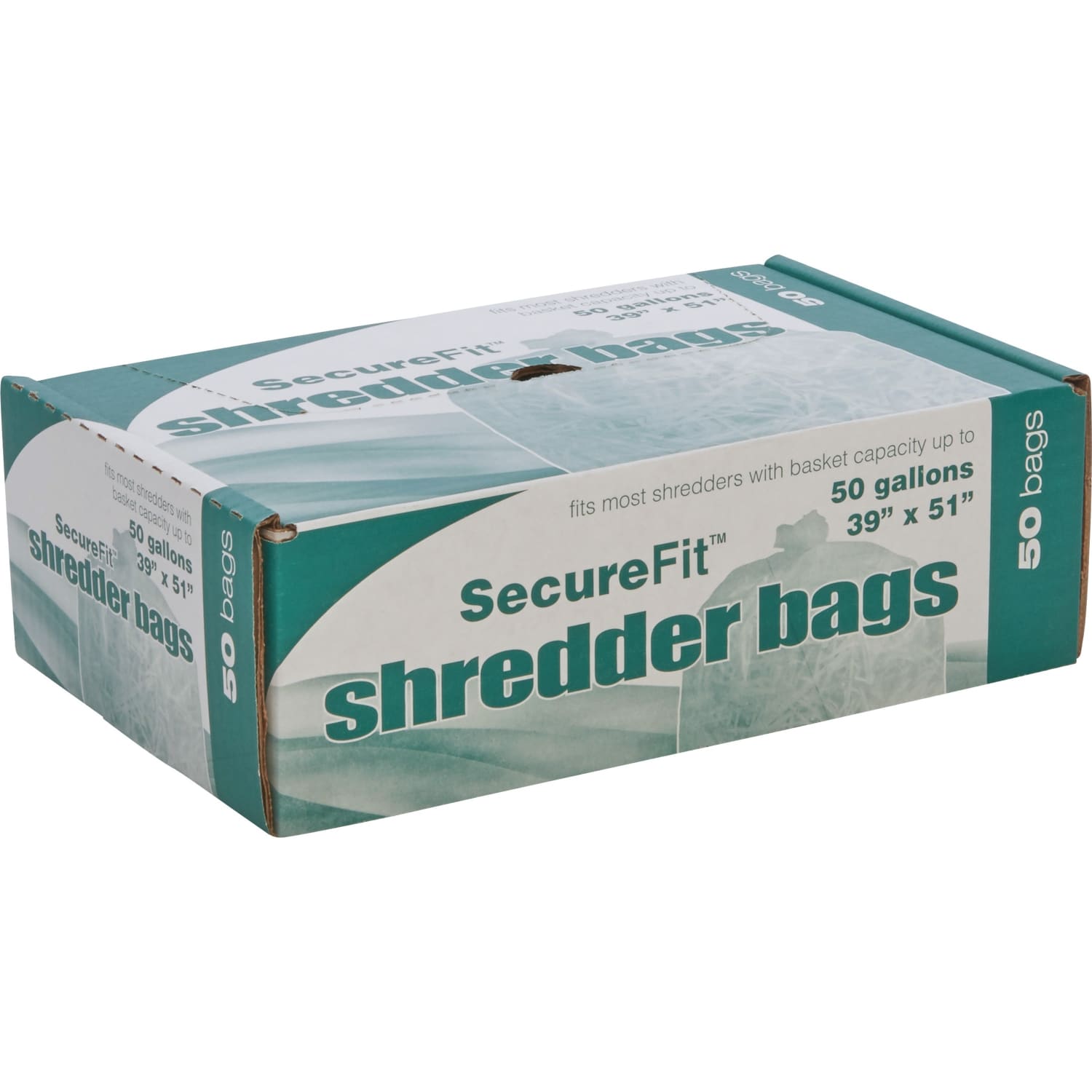 SKILCRAFT Shredder Bags, 39in x 51in, 50 Gallons, Clear, 25 Bags Per Roll, Set of 2 Rolls, (AbilityOne 8105-01-557-4976) - Image 5
