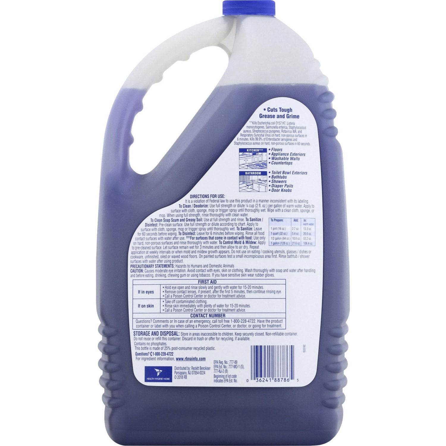 Lysol Clean & Fresh Multi-Surface Cleaner, Clean & Fresh Lavender Orchid Scent, 144 Oz Bottle - Image 5