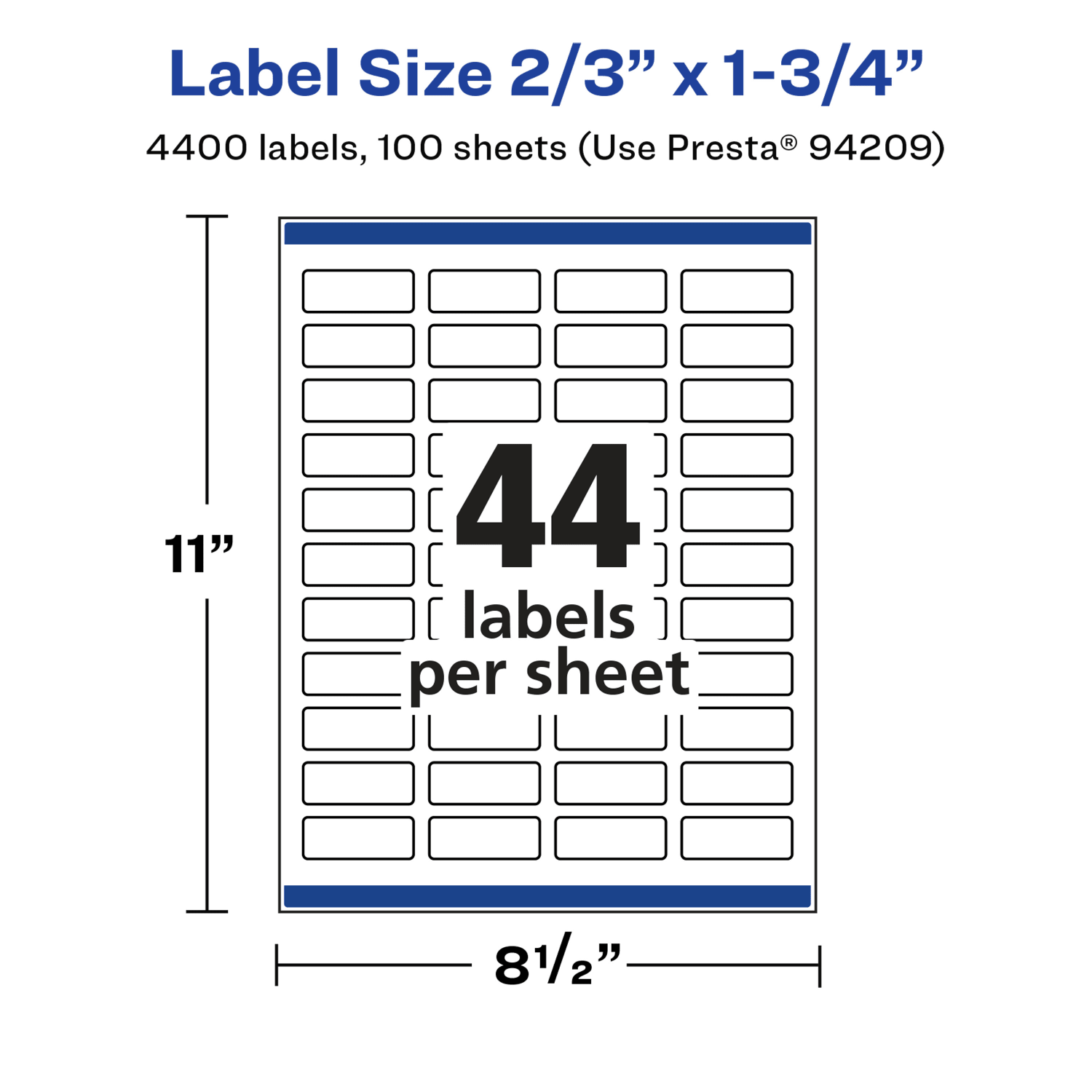 Avery Glossy Permanent Labels With Sure Feed, 94209-WGP100, Rectangle, 2/3in x 1-3/4in, White, Pack Of 4,400 - Image 6