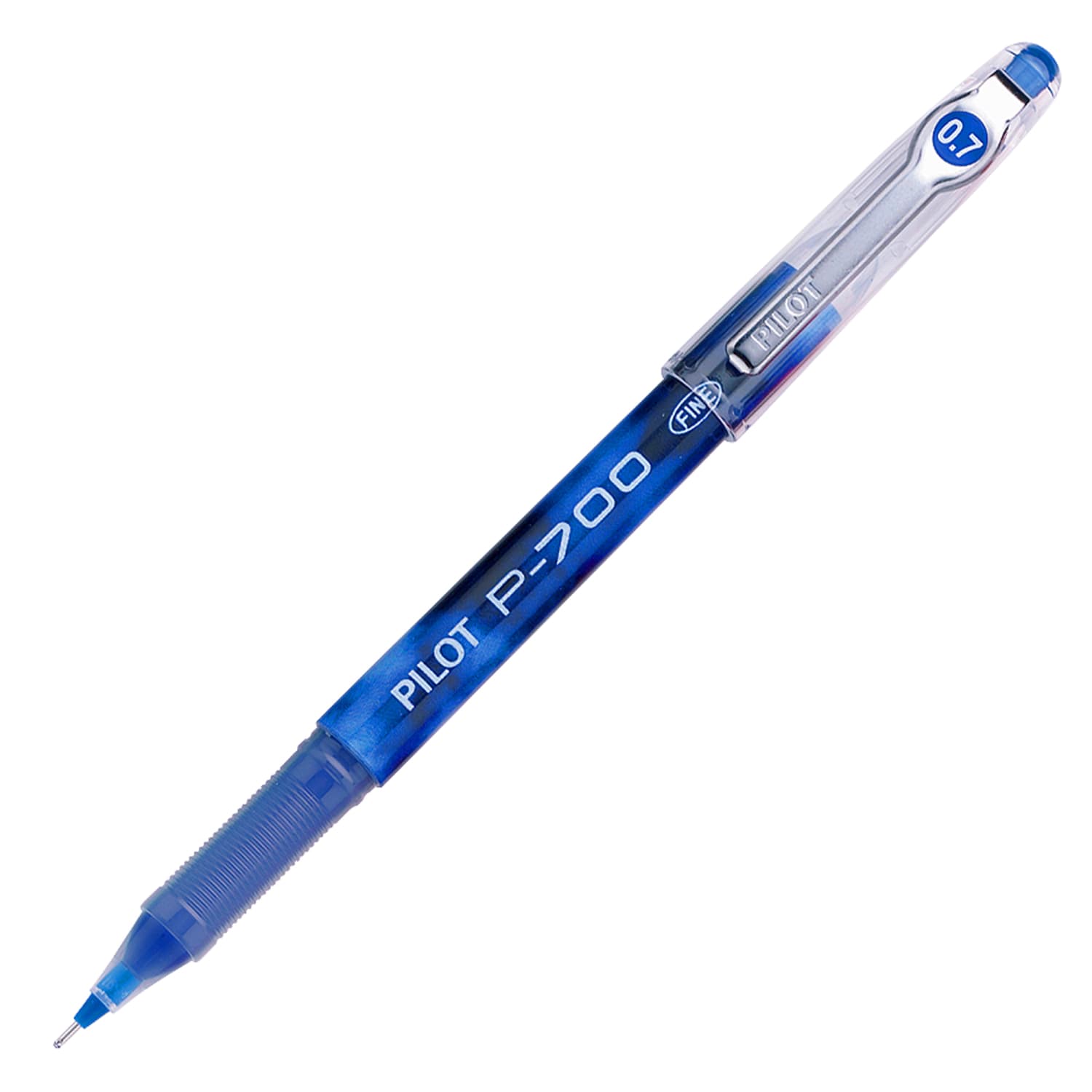 Pilot Gel Ink Rollerball Pens, P-700, Fine Point, 0.7 mm, Blue Barrel, Blue Ink, Pack Of 12 Pens - Image 3