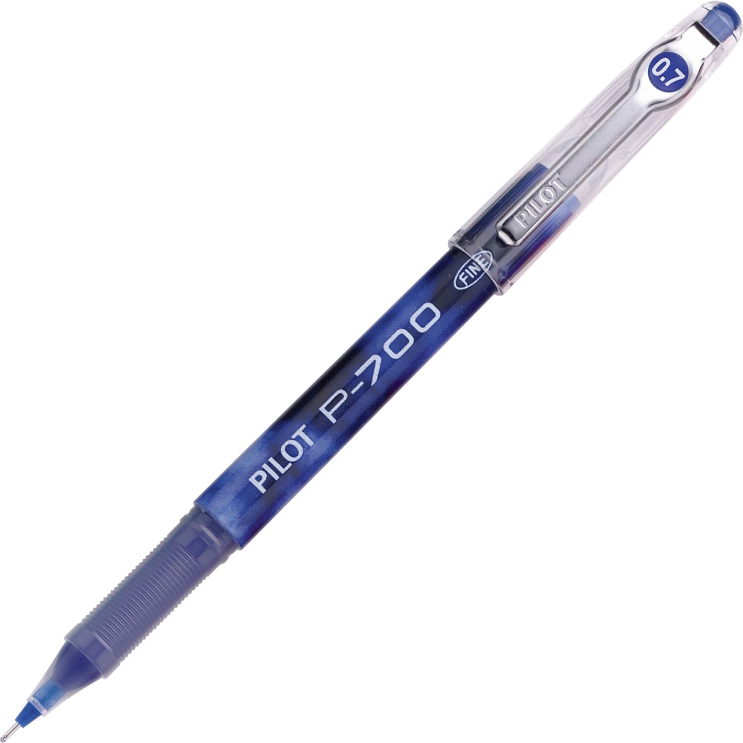 Pilot Gel Ink Rollerball Pens, P-700, Fine Point, 0.7 mm, Blue Barrel, Blue Ink, Pack Of 12 Pens - Image 4