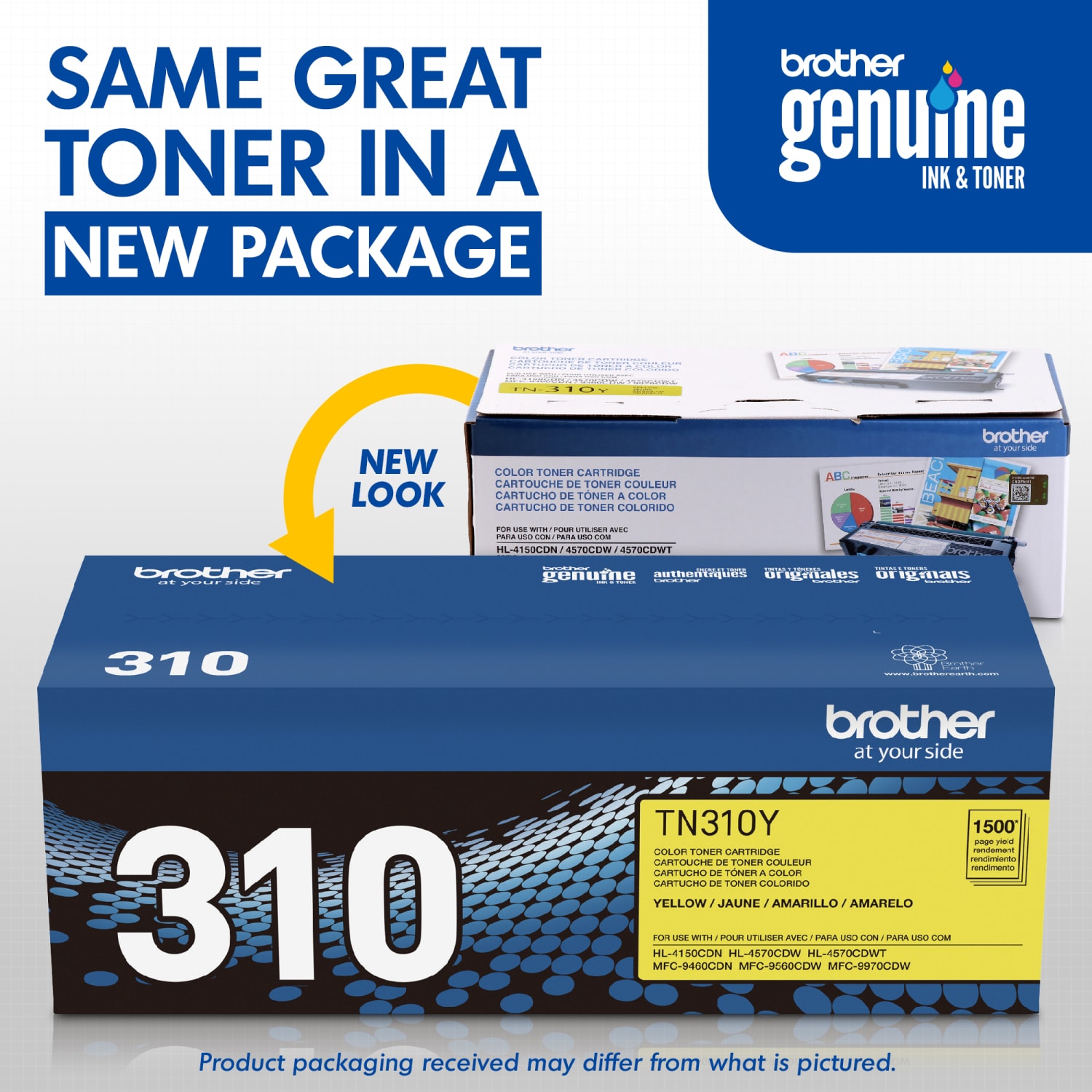 Brother TN-310 Yellow Toner Cartridge, TN-310Y - Image 4