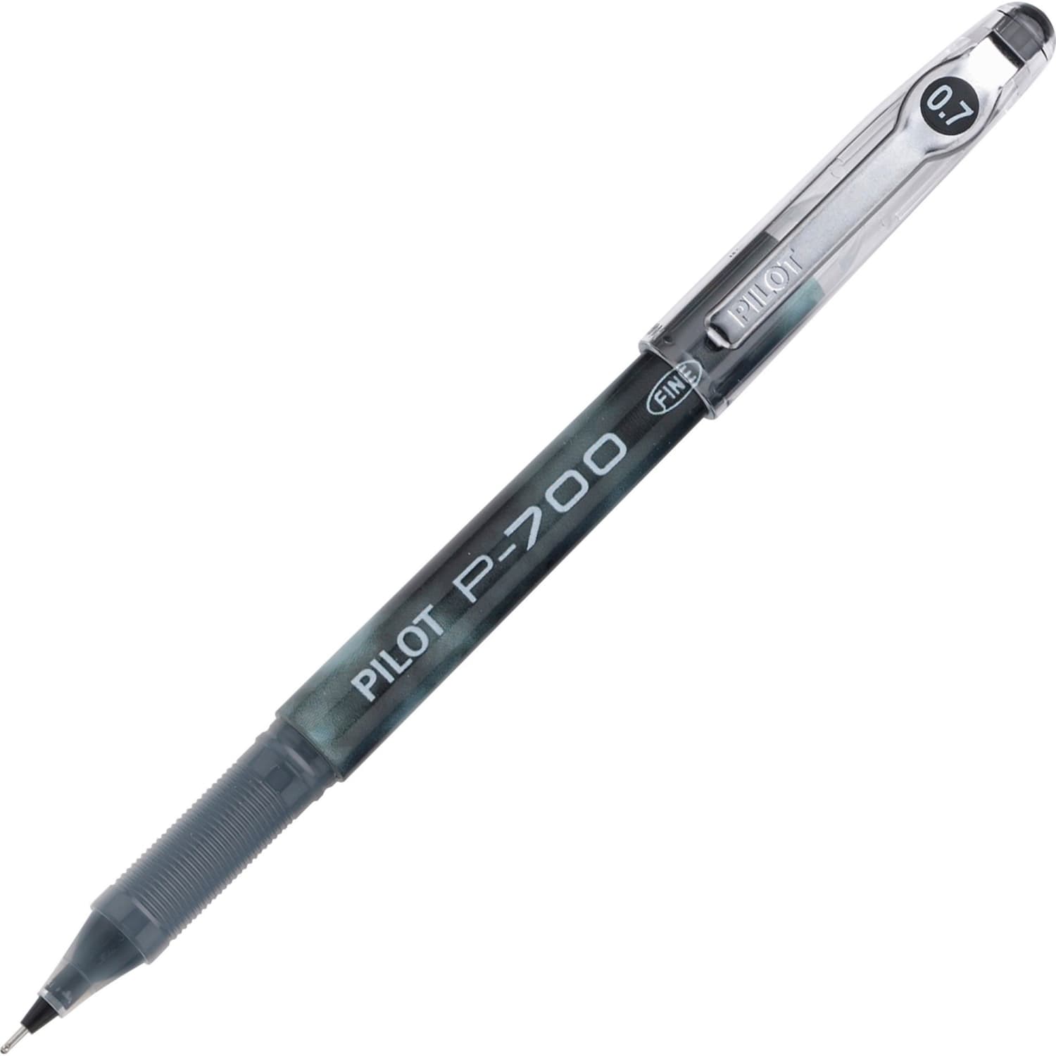 Pilot Gel Ink Rollerball Pens, P-700, Fine Point, 0.7 mm, Black Barrel, Black Ink, Pack Of 12 Pens - Image 4