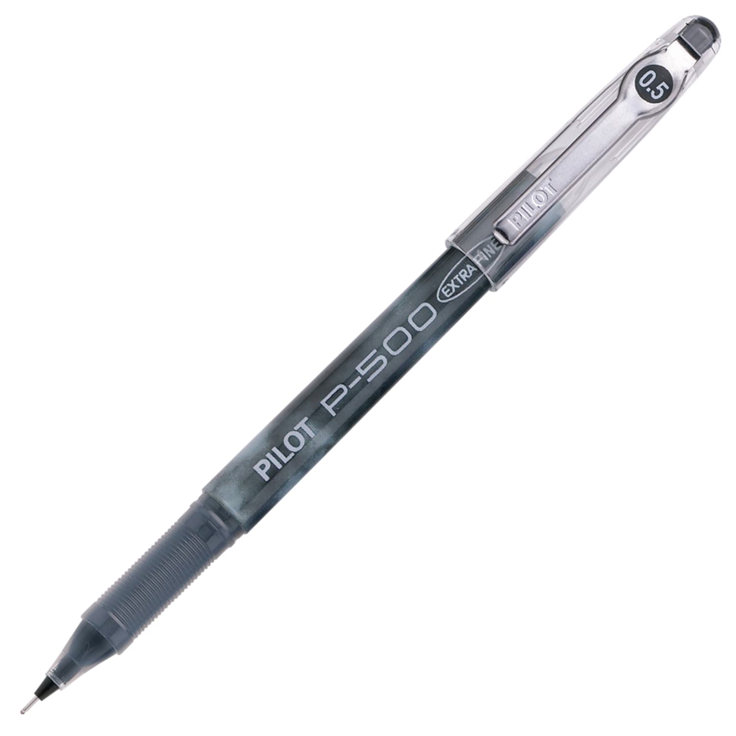 Pilot Gel Ink Rollerball Pens, P-500, Extra-Fine Point, 0.5 mm, Black Barrel, Black Ink, Pack Of 12 Pens - Image 3