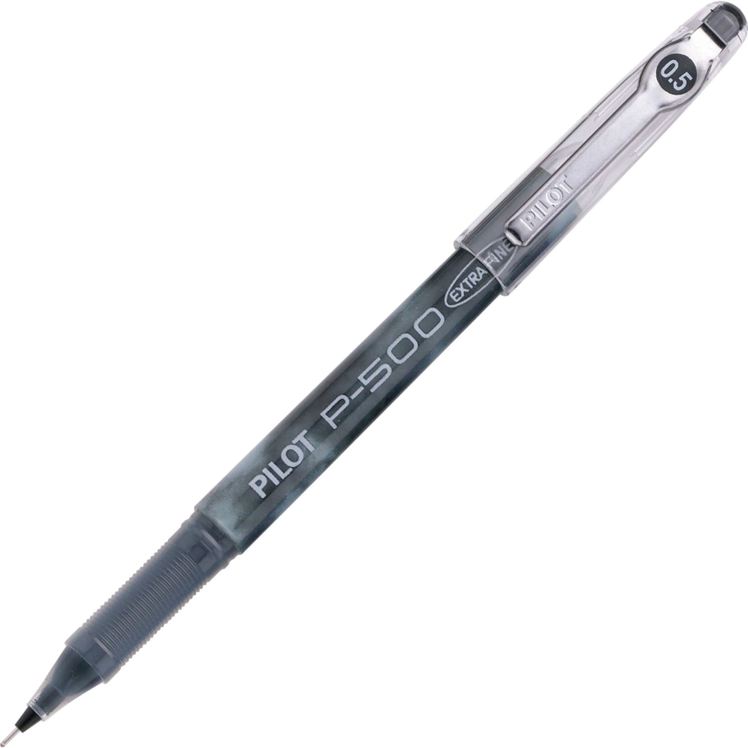 Pilot Gel Ink Rollerball Pens, P-500, Extra-Fine Point, 0.5 mm, Black Barrel, Black Ink, Pack Of 12 Pens - Image 4