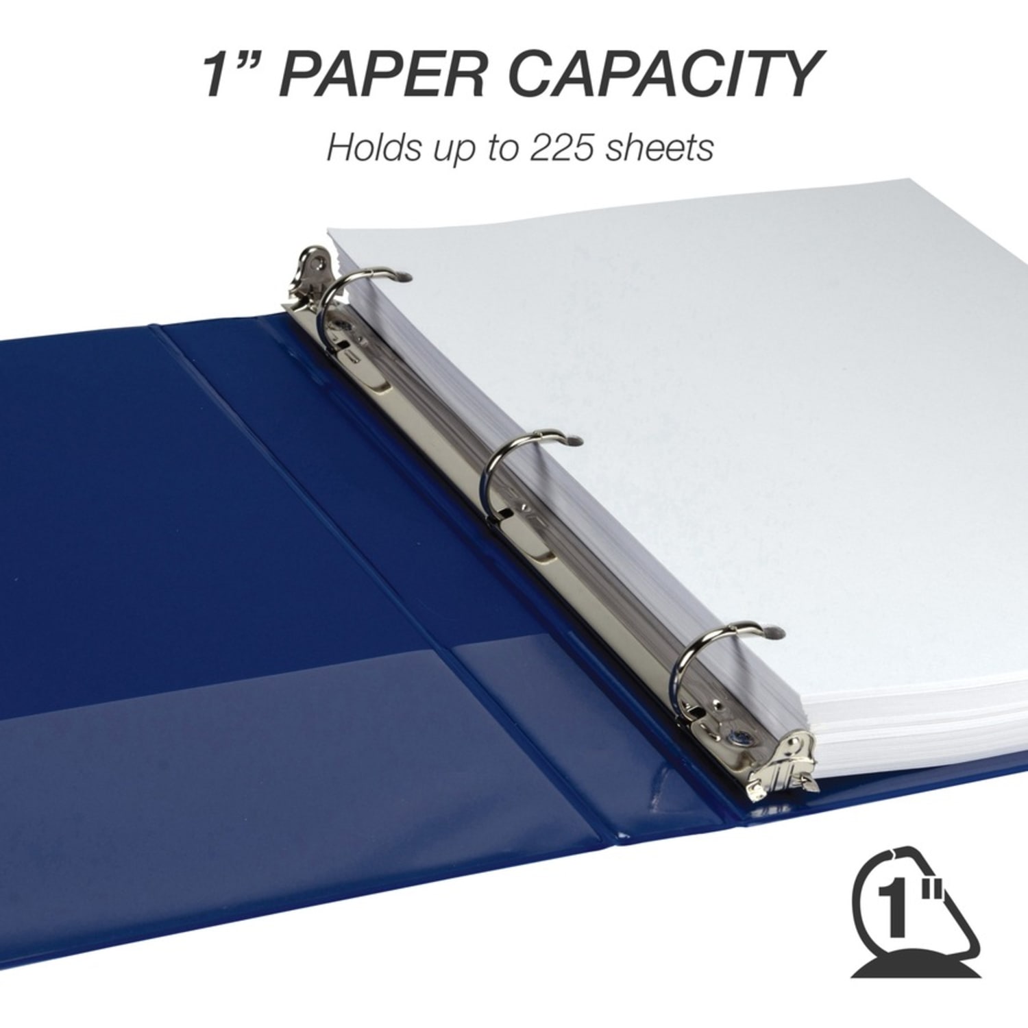 Samsill Durable 1 Inch Binder, , D Ring Customizable Clear View Cover, Fashion Assortment, 4 Pack, Each holds 225 Pages (MP46439) - 1in Binder Capacity - Letter - 8 1/2in x 11in Sheet Size - 225 Sheet Capacity - 1in Ring - 3 x D-Ring Fastener(s) - Image 4